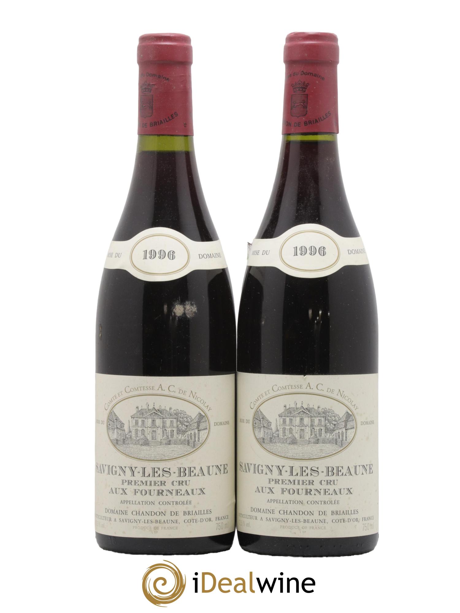 Savigny-lès-Beaune 1er Cru Aux Fournaux Chandon de Briailles 1996 - Lot de 2 bouteilles - 0