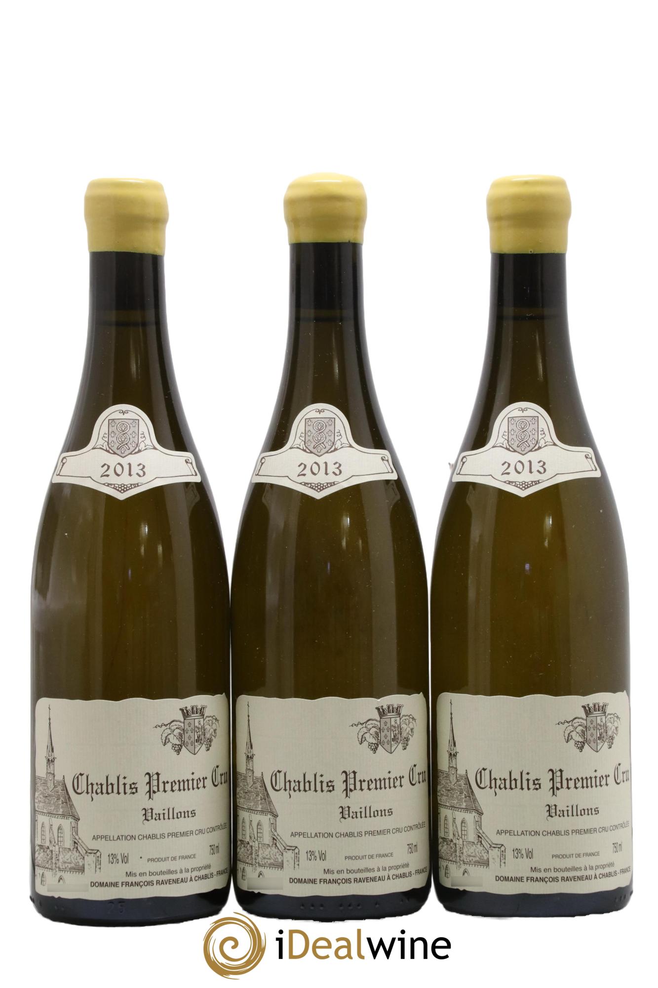 Chablis 1er Cru Vaillons Raveneau (Domaine) 2013 - Lot de 3 bouteilles - 0