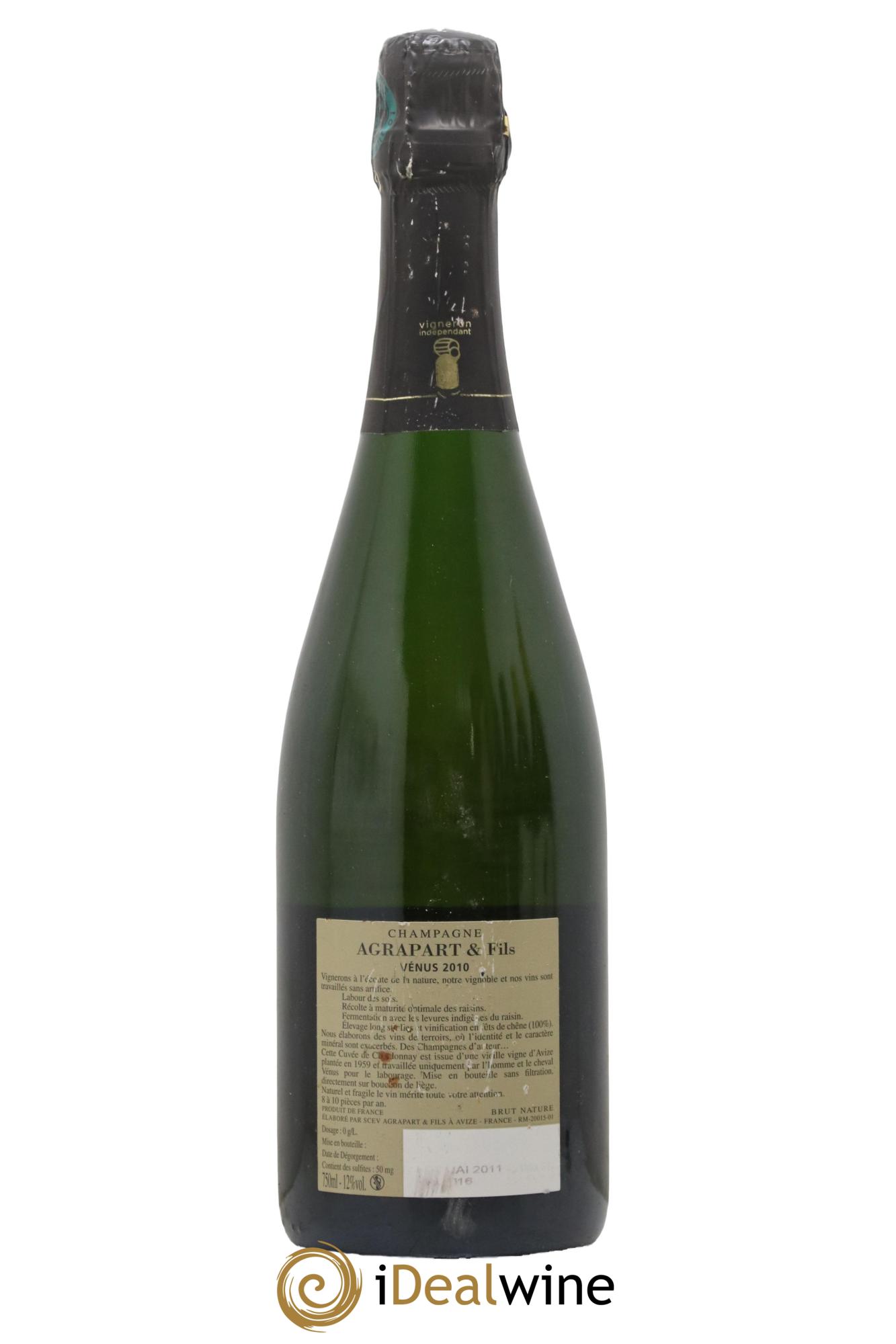 Vénus Blanc de Blancs Brut Nature Pascal Agrapart 2010 - Posten von 1 Flasche - 1