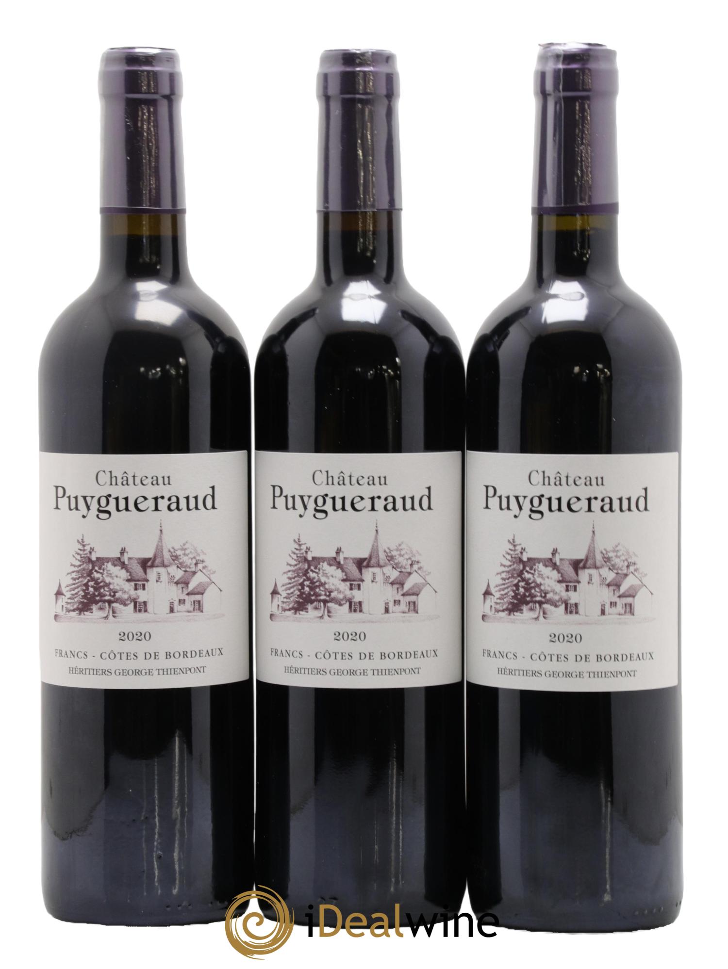 Château Puygueraud 2020 - Lot of 3 bottles - 0