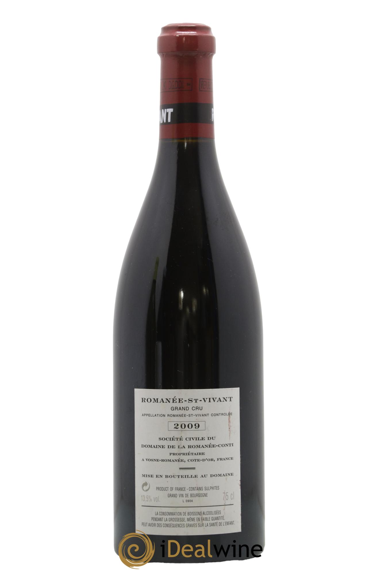 Romanée-Saint-Vivant Grand Cru Domaine de la Romanée-Conti 2009 - Lot de 1 bouteille - 1