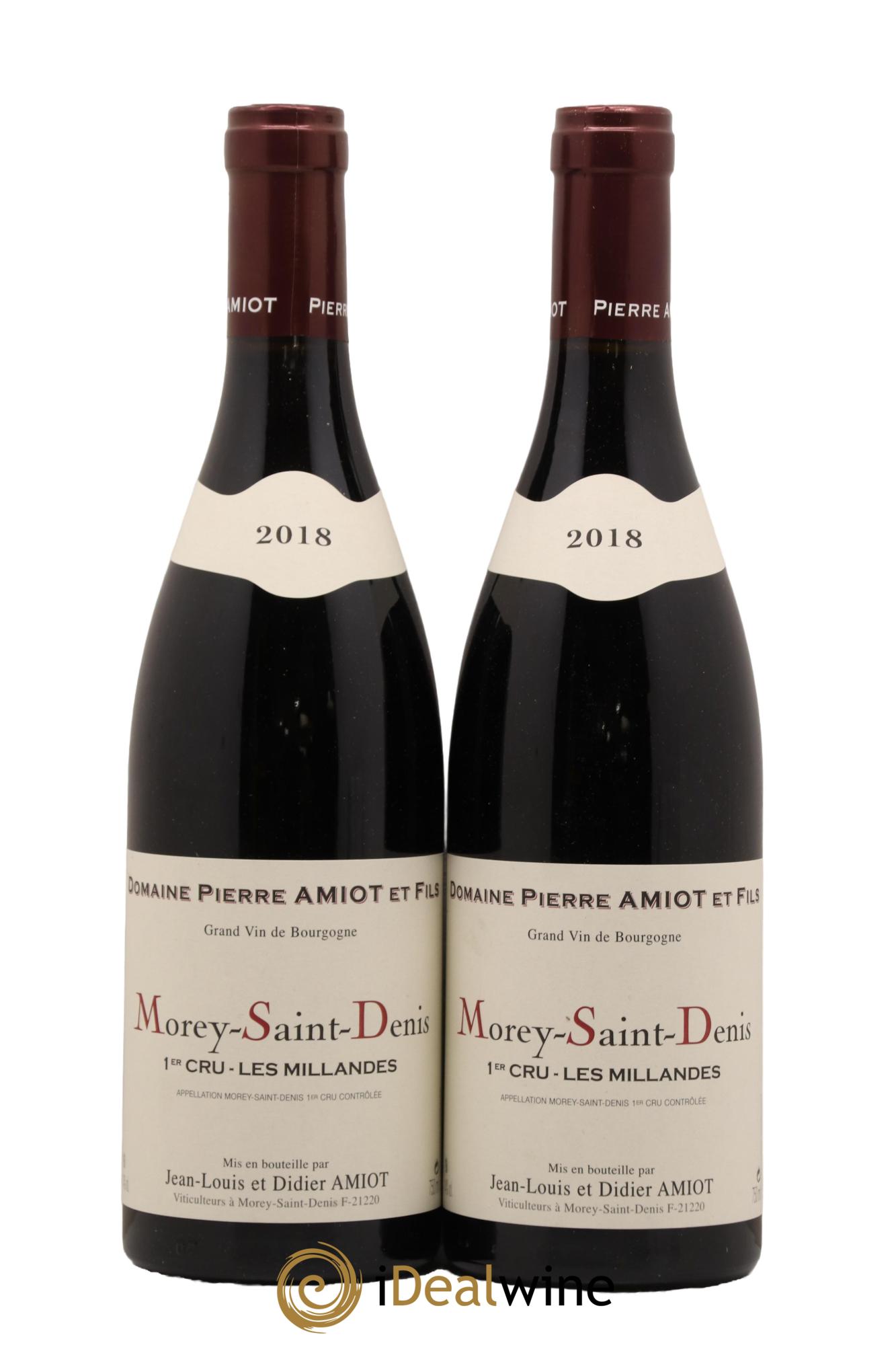 Morey-Saint-Denis 1er Cru Les Millandes Domaine Amiot Pere Et Fils 2018 - Lot de 2 bouteilles - 0
