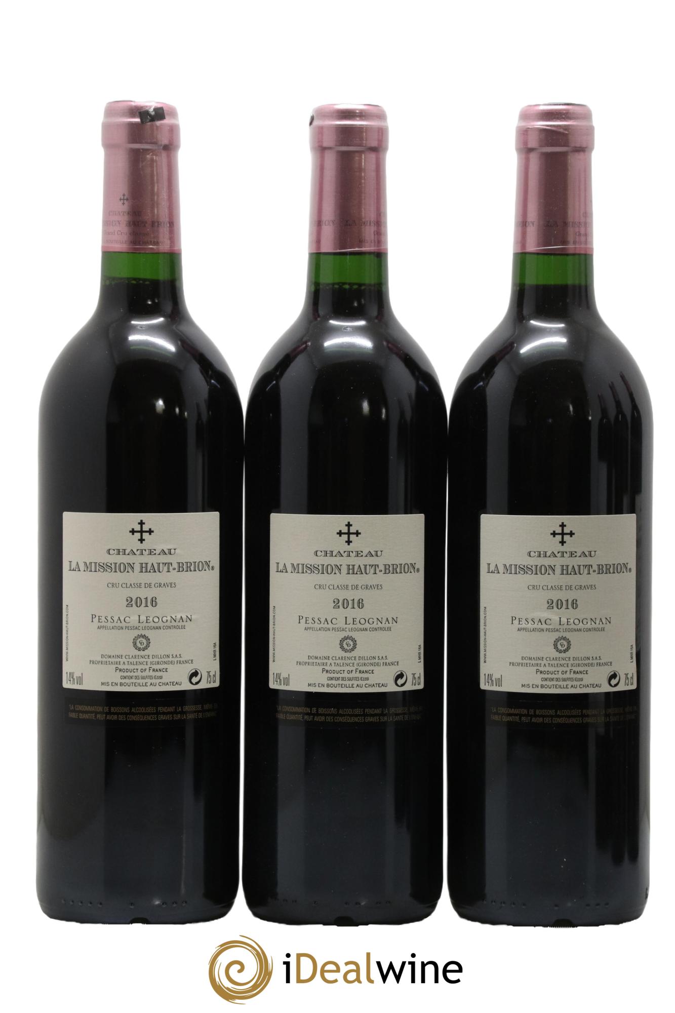 Château la Mission Haut-Brion Cru Classé de Graves 2016 - Lot of 6 bottles - 3