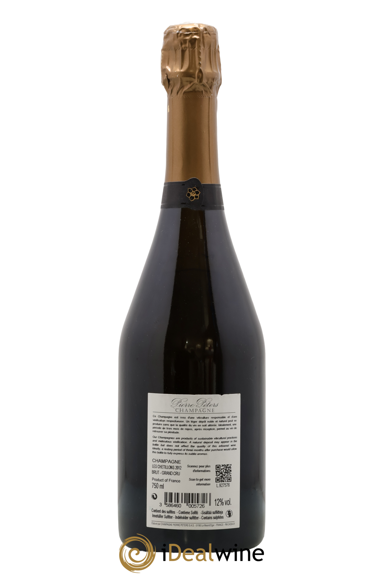 Cuvée Spéciale les Chétillons Blanc de Blancs Brut Pierre Péters 2012 - Posten von 1 Flasche - 1