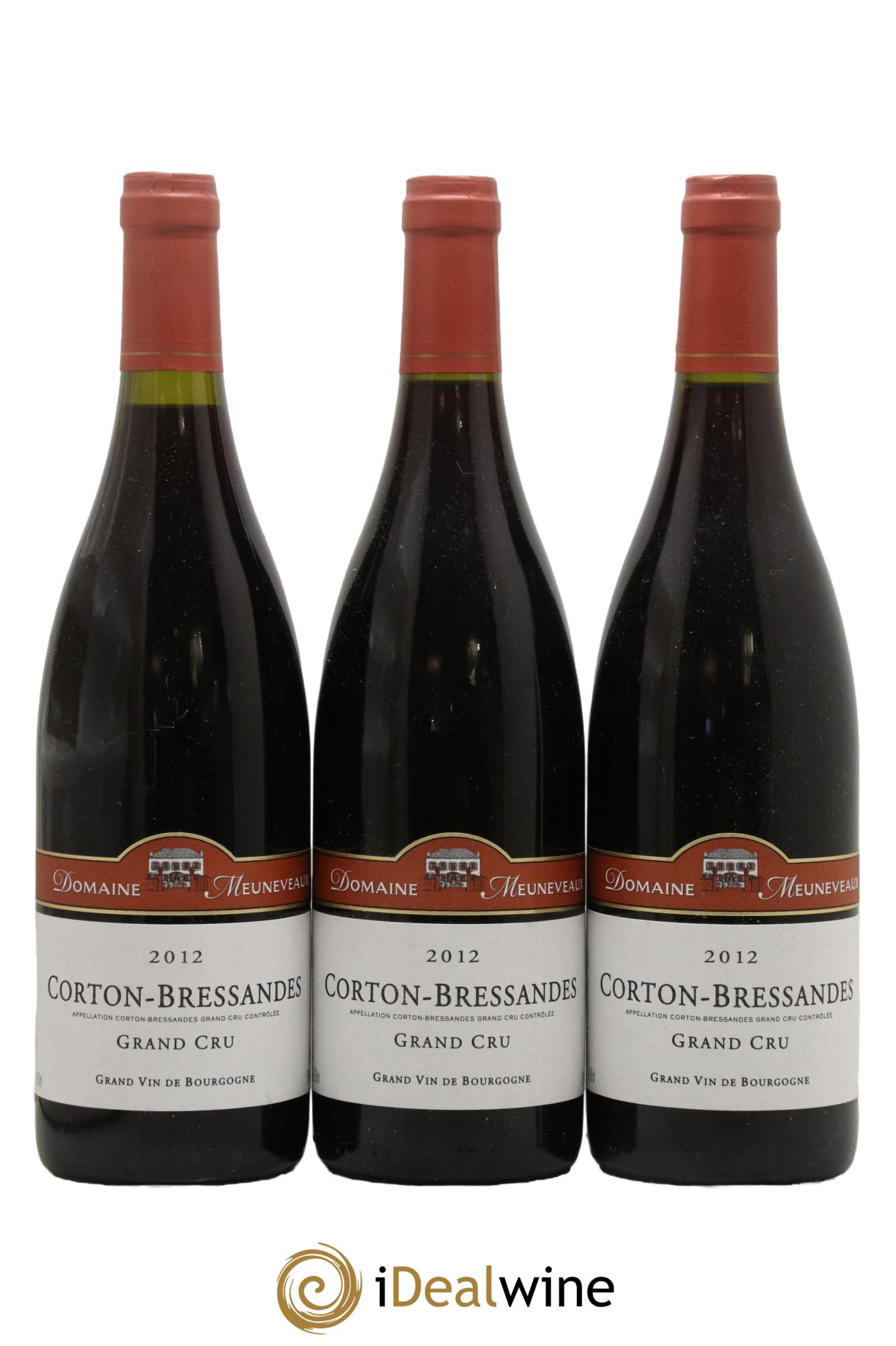 Corton Grand Cru Bressandes Domaine Meuneveaux 2012 - Lot of 3 bottles - 0