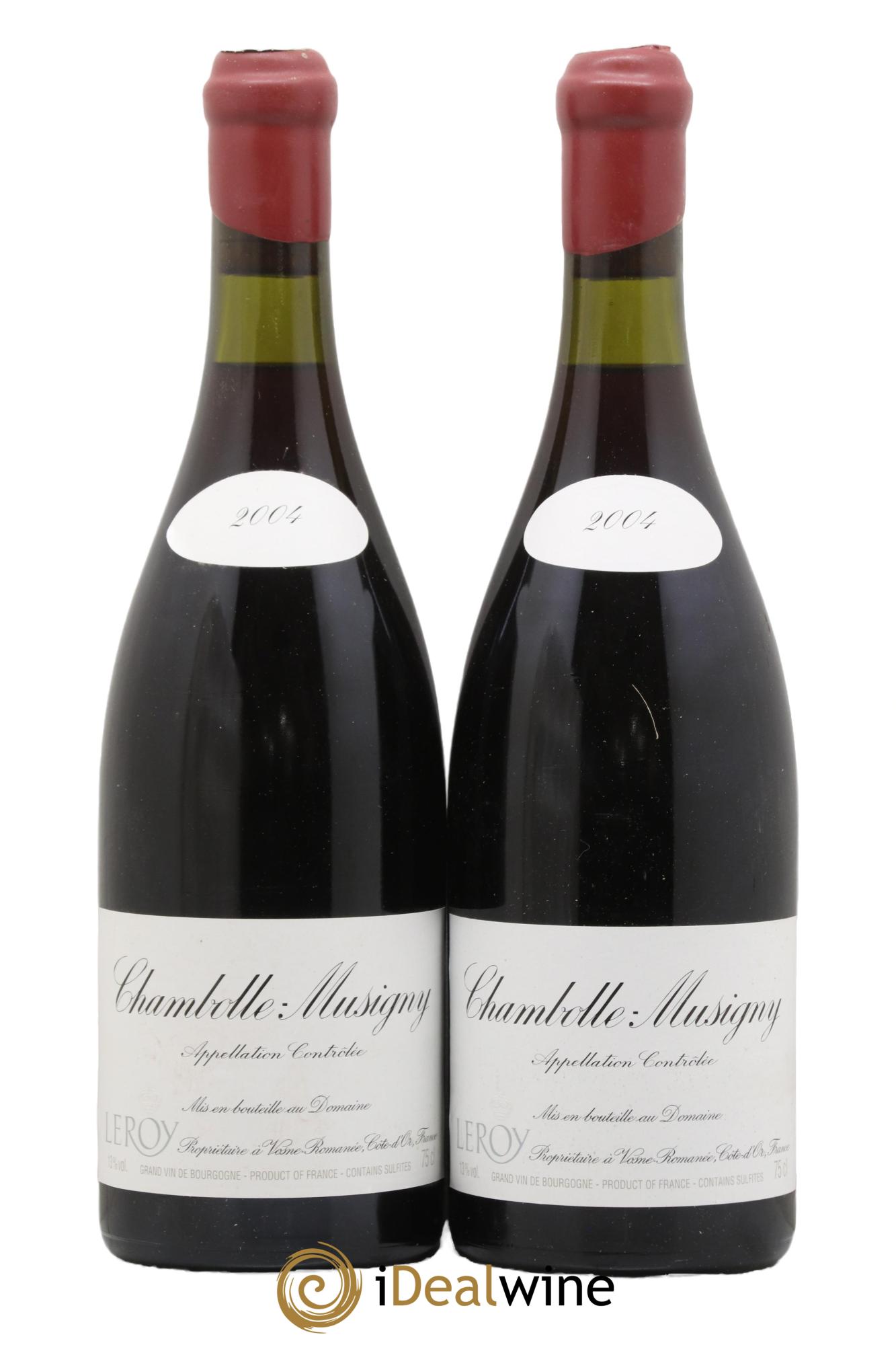 Chambolle-Musigny Leroy (Domaine) Leroy (Domaine) 2004 - Lot of 2 bottles - 0