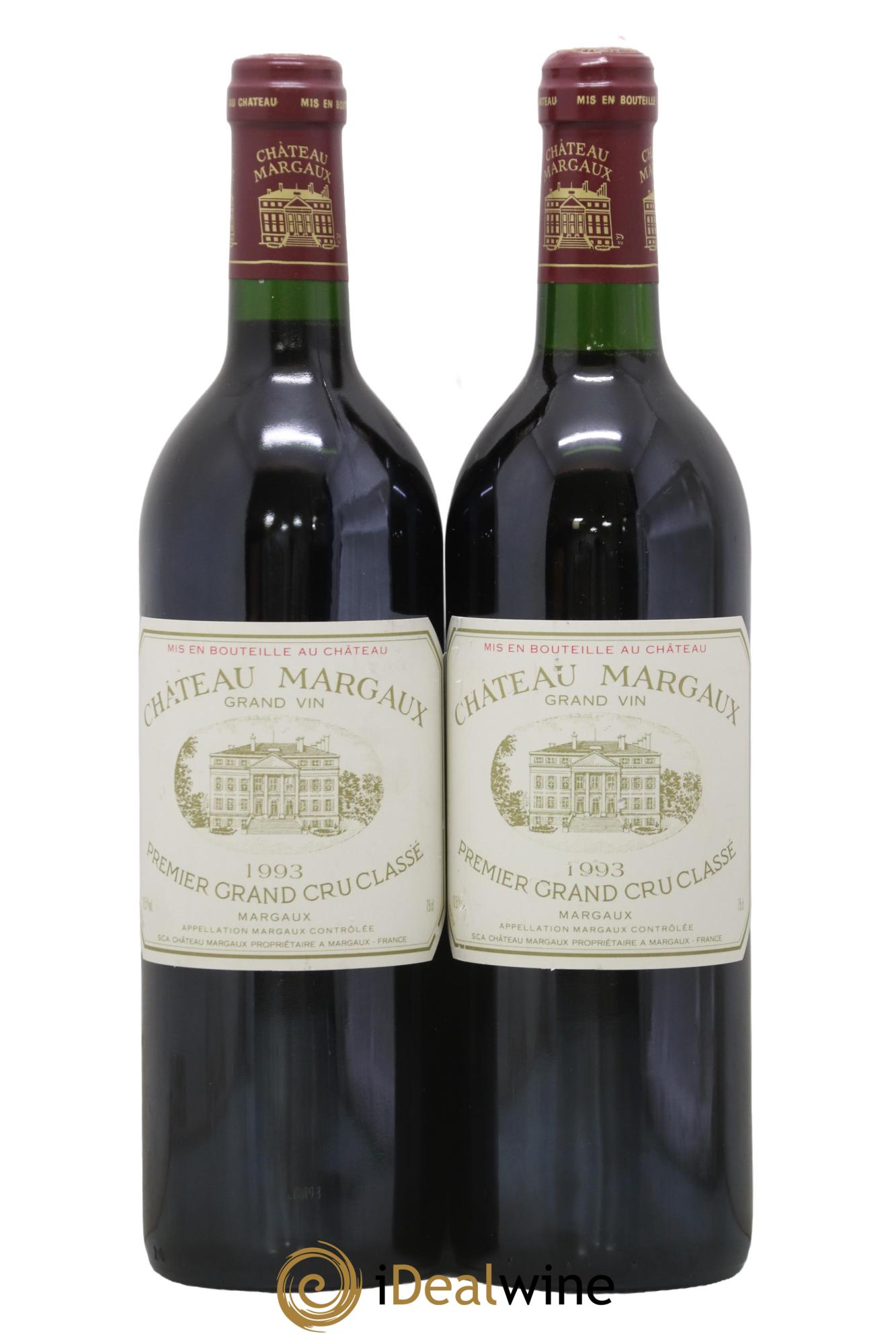 Château Margaux 1er Grand Cru Classé 1993 - Lot de 2 bouteilles - 0