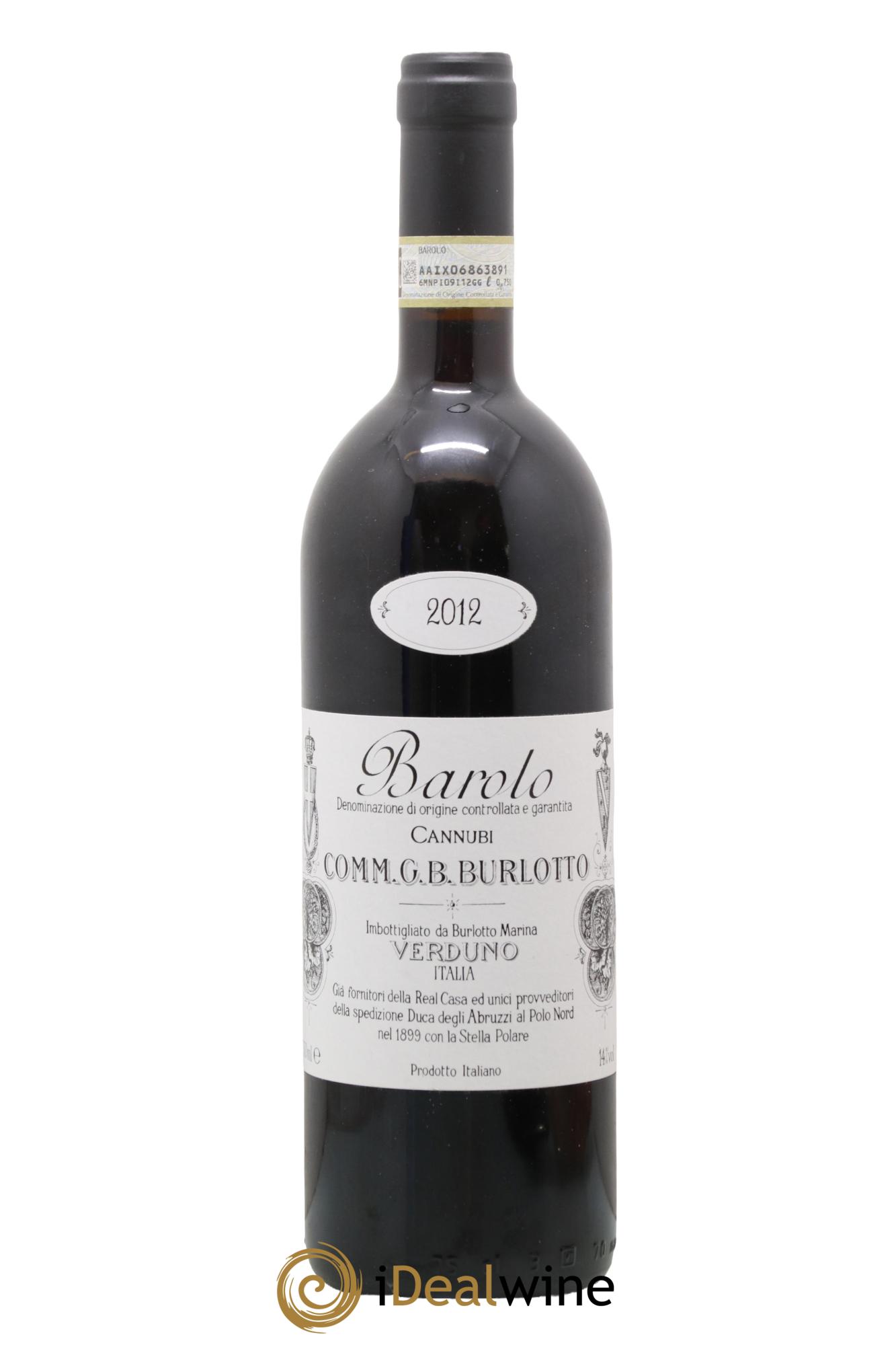 Barolo DOCG Cannubi Comm. Giovan Battista Burlotto 2012 - Lotto di 1 bottiglia - 0