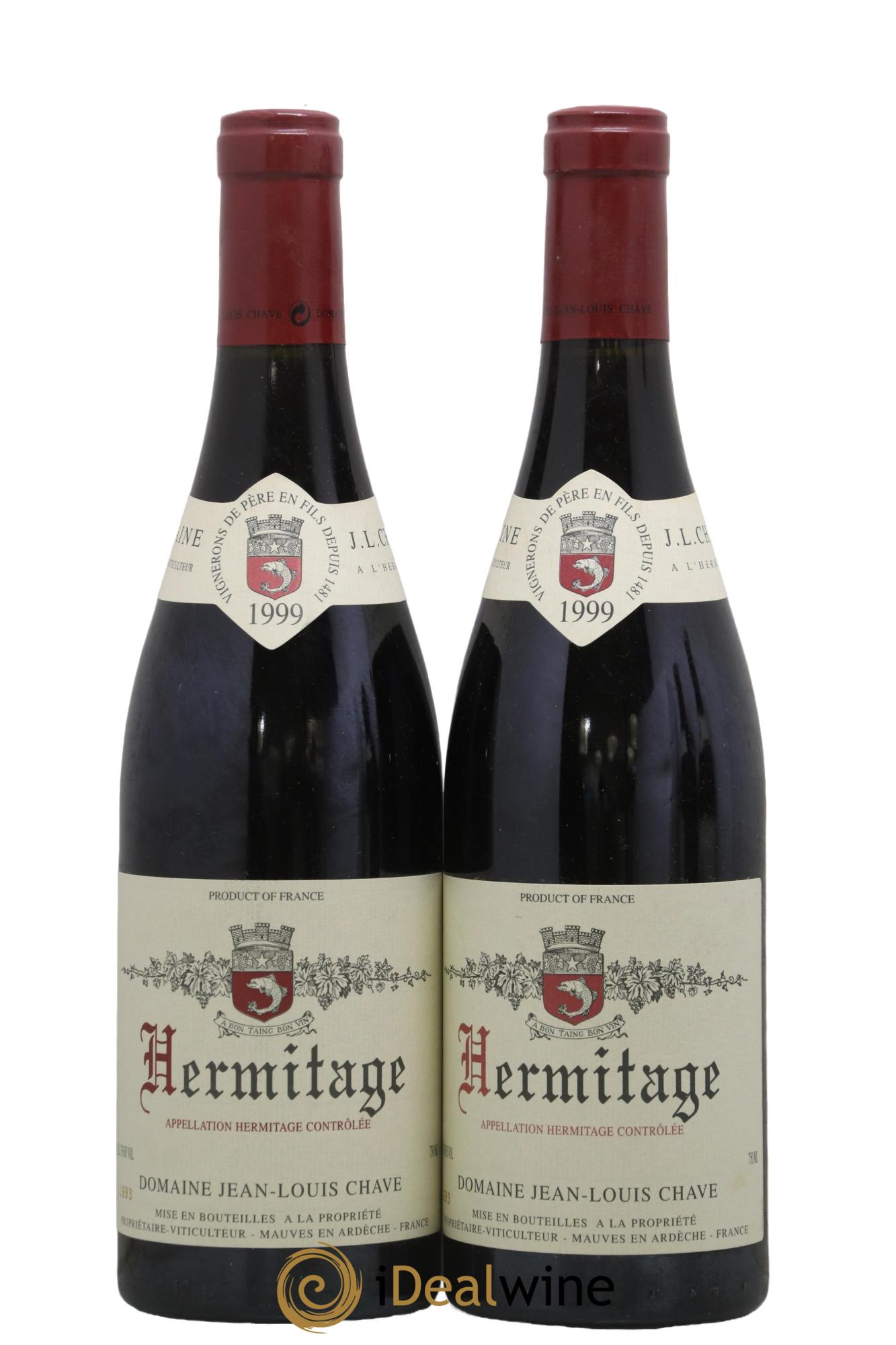 Hermitage Jean-Louis Chave 1999 - Lot de 2 bouteilles - 0