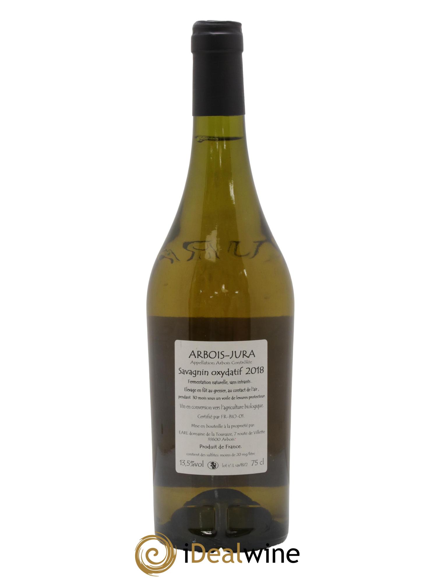 Arbois Savagnin Sous Voile Domaine de la Touraize 2018 - Lot de 1 bouteille - 1