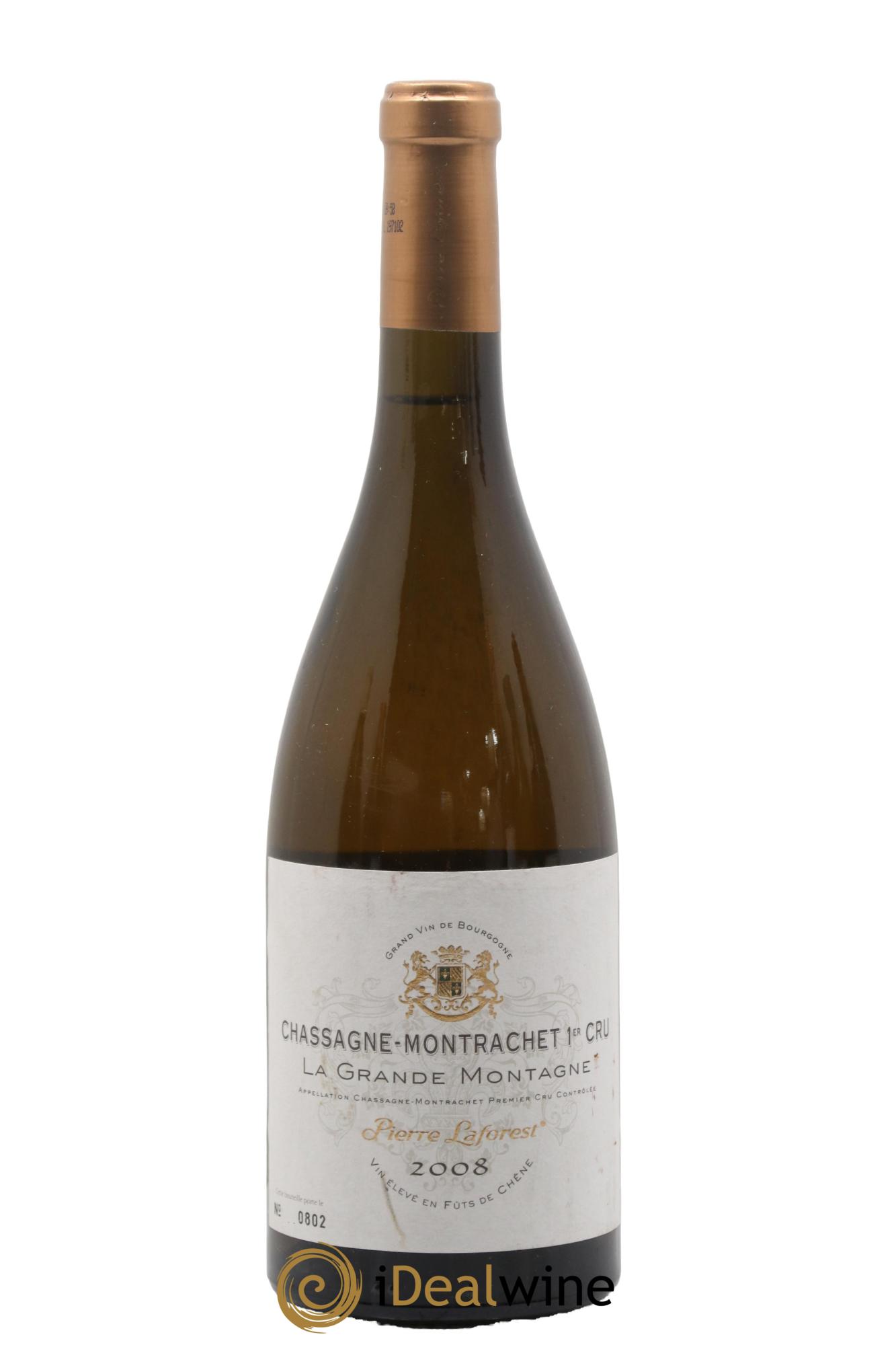 Chassagne-Montrachet 1er Cru La Grande Montagne Pierre Laforest 2008 - Lot de 1 bouteille - 0