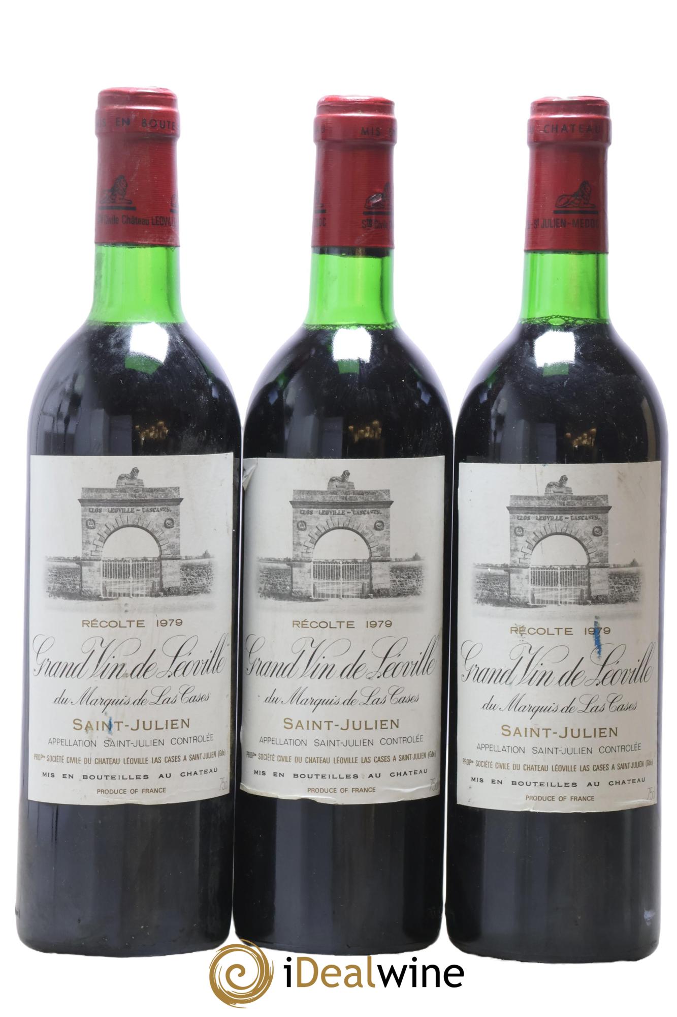 Château Léoville Las Cases 2ème Grand Cru Classé 1979 - Lot of 3 bottles - 0