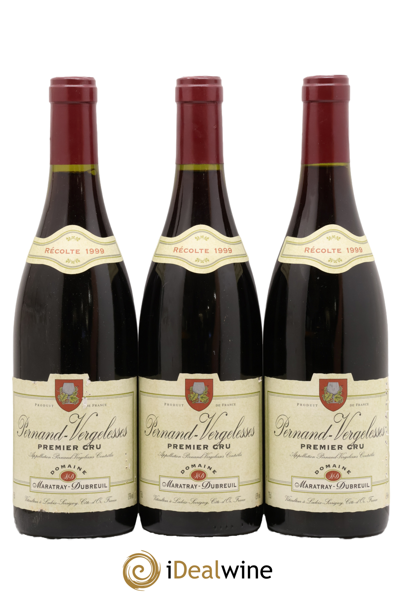 Pernand-Vergelesses 1er Cru Domaine Maratray Dubreuil 1999 - Lot de 3 bouteilles - 0