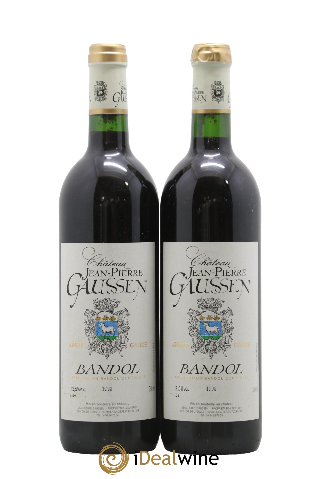 Bandol Château Jean-Pierre Gaussen 1998 - Lot of 2 bottles - 0