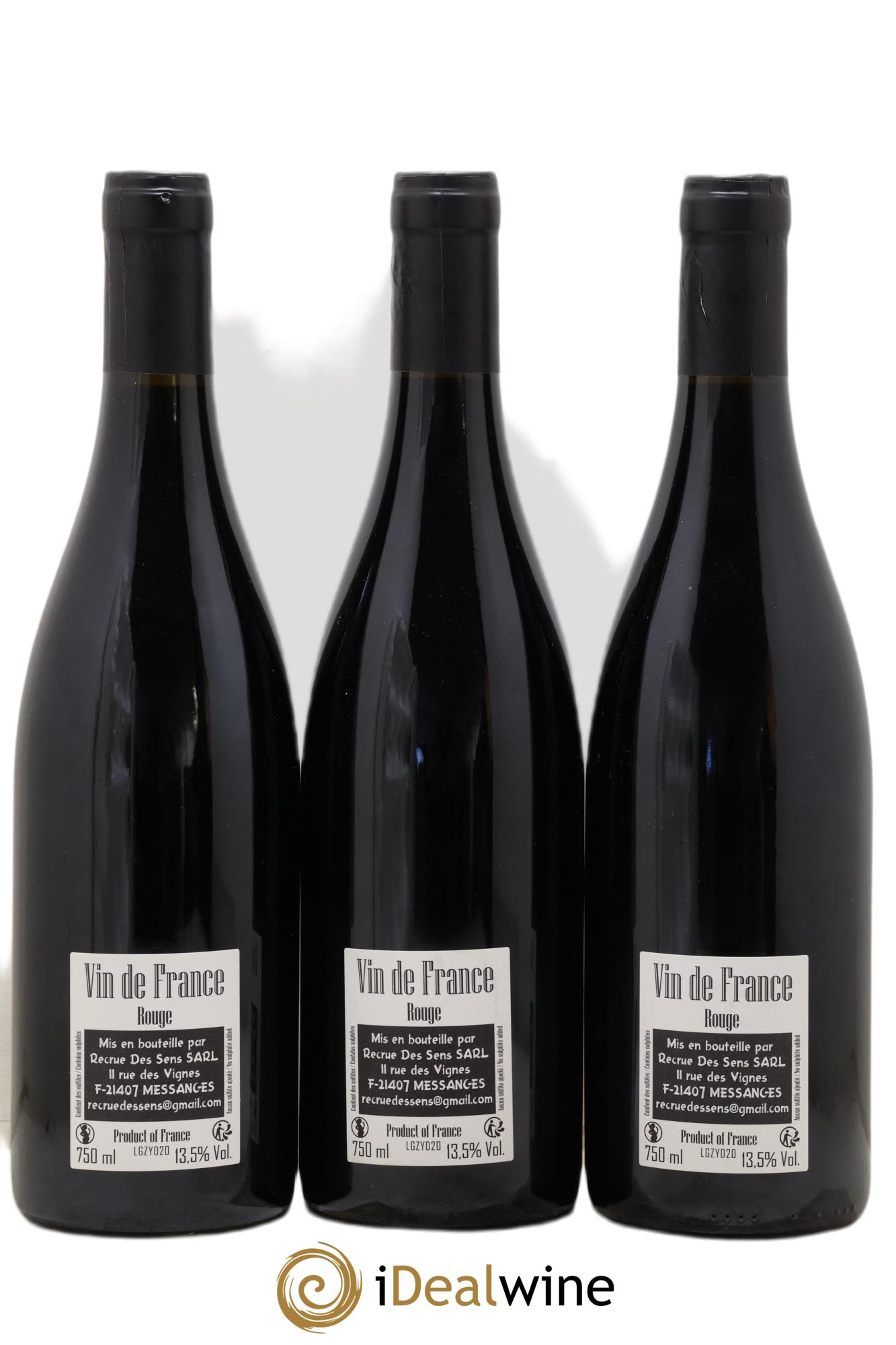 Vin de France La Gouzotte Yann Durieux - Recrue des Sens 2020 - Lot of 3 bottles - 1