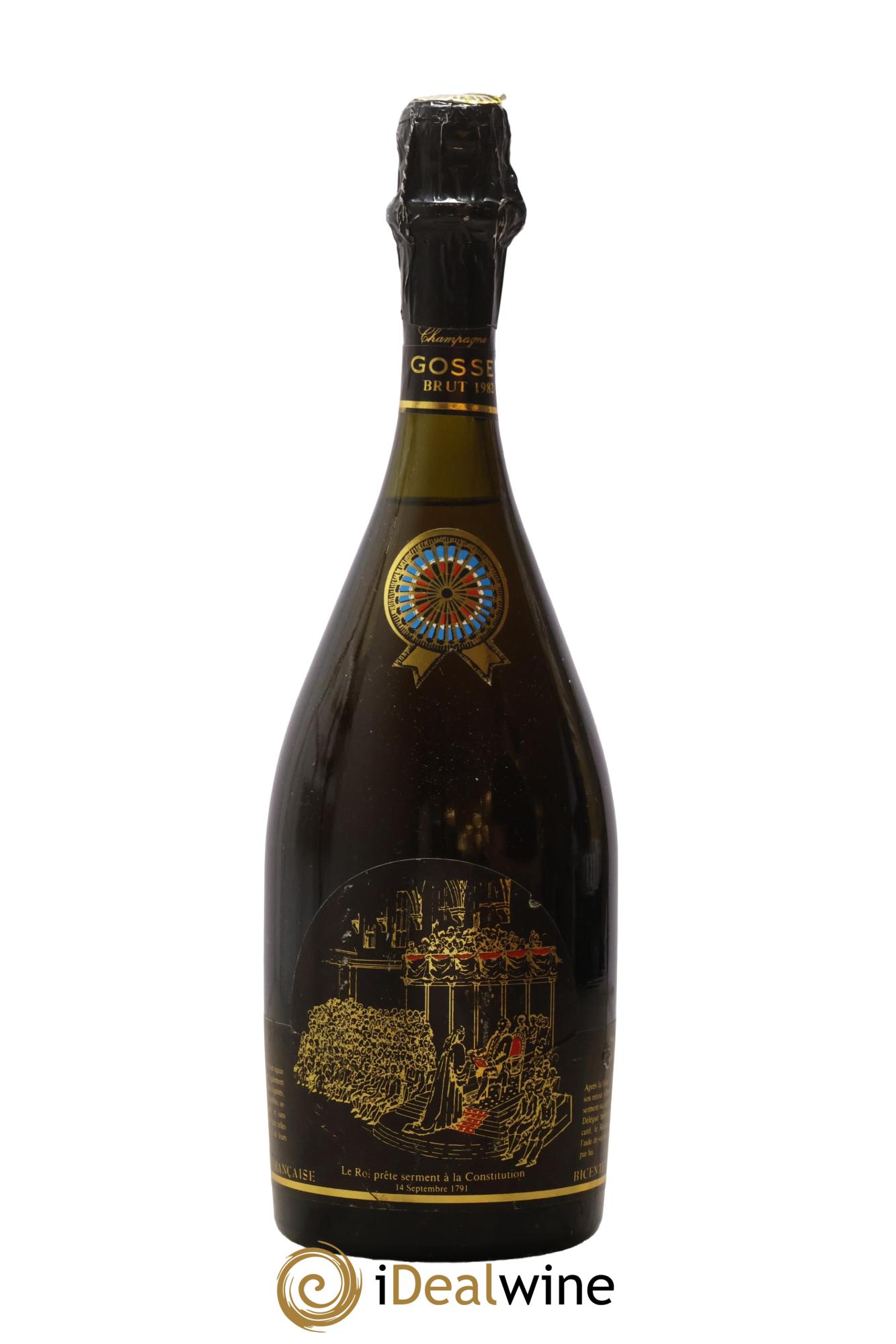 Champagne Brut Cuvée du Bicentenaire de la Révolution Maison Gosset 1982 - Lot de 1 bouteille - 0