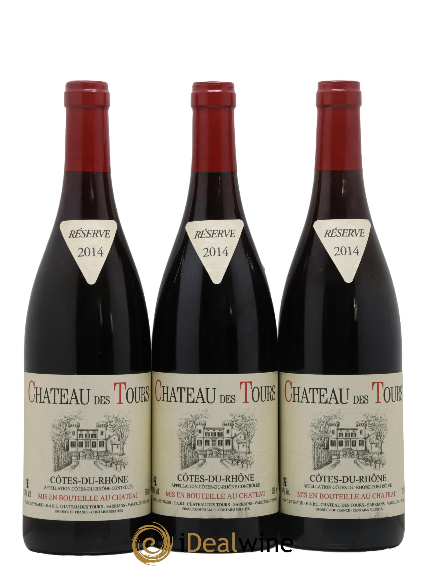Côtes-du-Rhône Château des Tours Emmanuel Reynaud 2014 - Lot de 3 bouteilles - 0