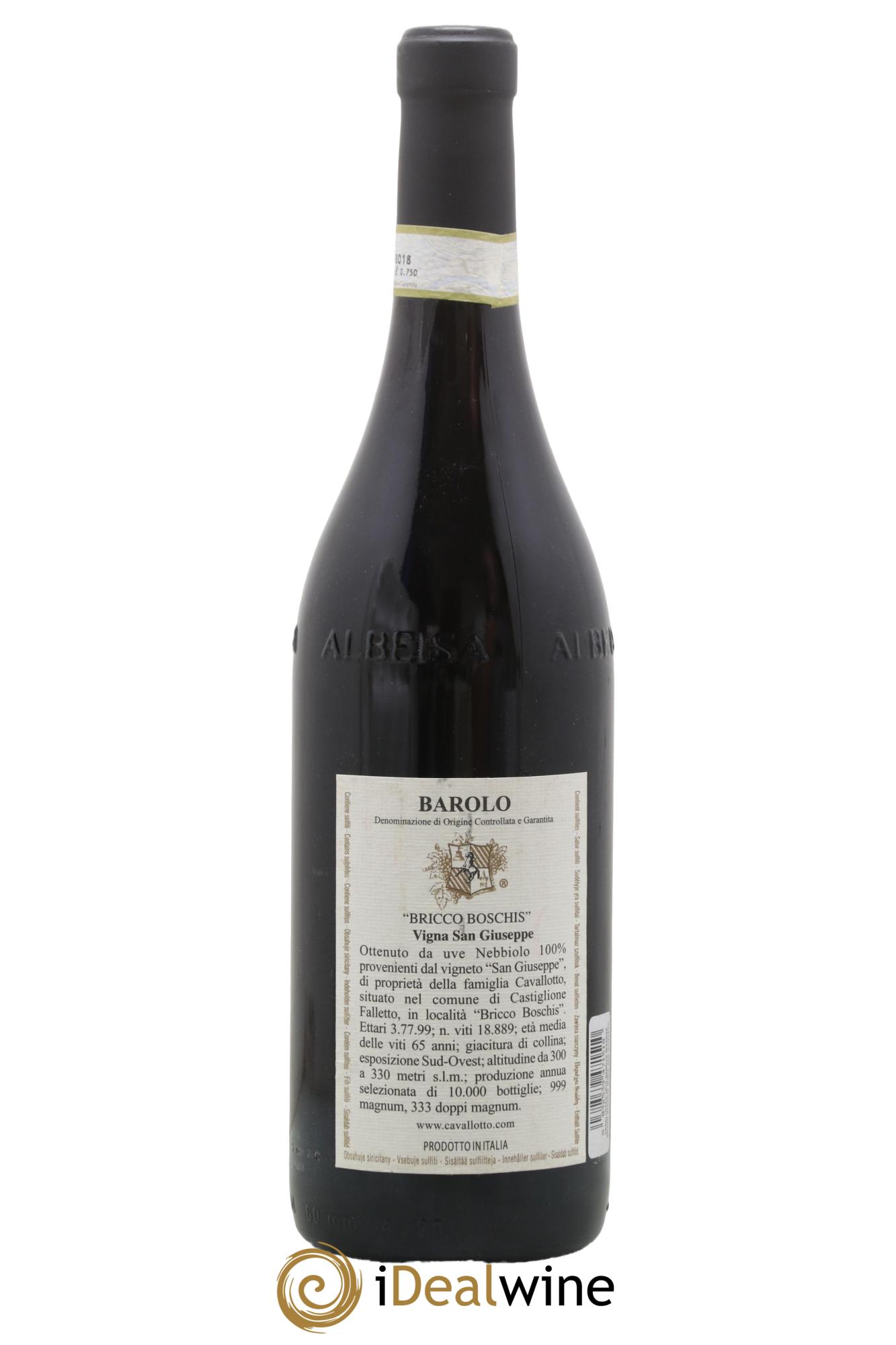 Barolo DOCG Riserva Bricco Boschis Vigna San Giuseppe Cavallotto 2010 - Lotto di 1 bottiglia - 1