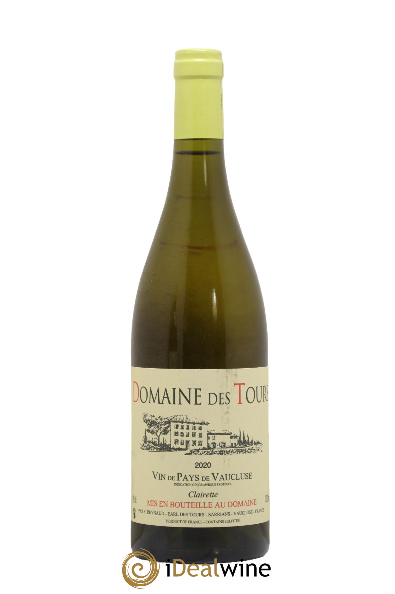 Vaucluse (Vin de Pays de Vaucluse) Domaine des Tours Clairette Emmanuel Reynaud 2020 - Lot de 1 bouteille - 0