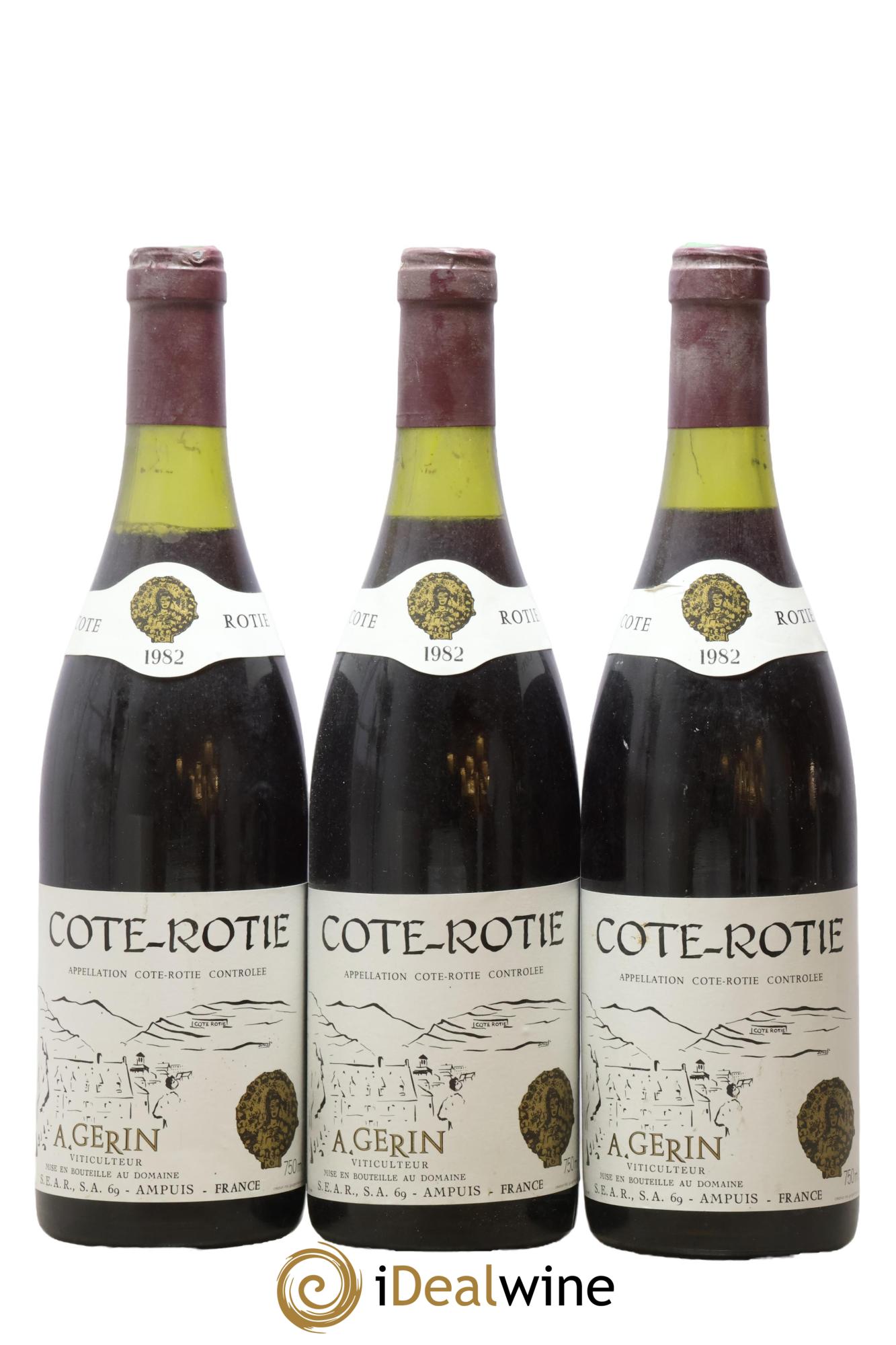 Côte-Rôtie A.Gerin 1982 - Lot of 3 bottles - 0