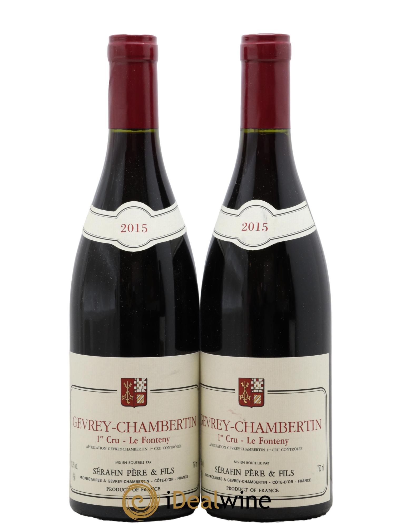 Gevrey-Chambertin 1er Cru Le Fonteny Christian Sérafin Père et Fils 2015 - Lot de 2 bouteilles - 0