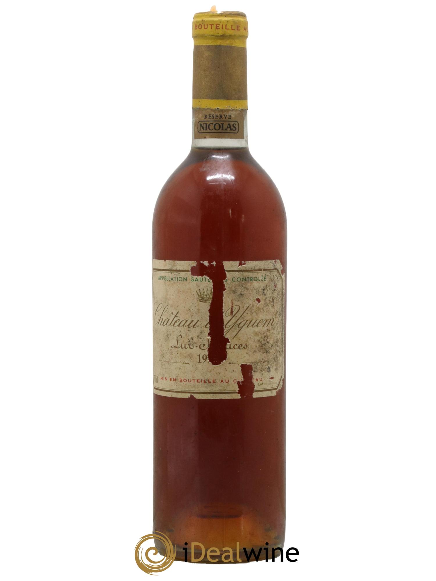 Château d' Yquem 1er Cru Classé Supérieur 1973 - Posten von 1 Flasche - 0