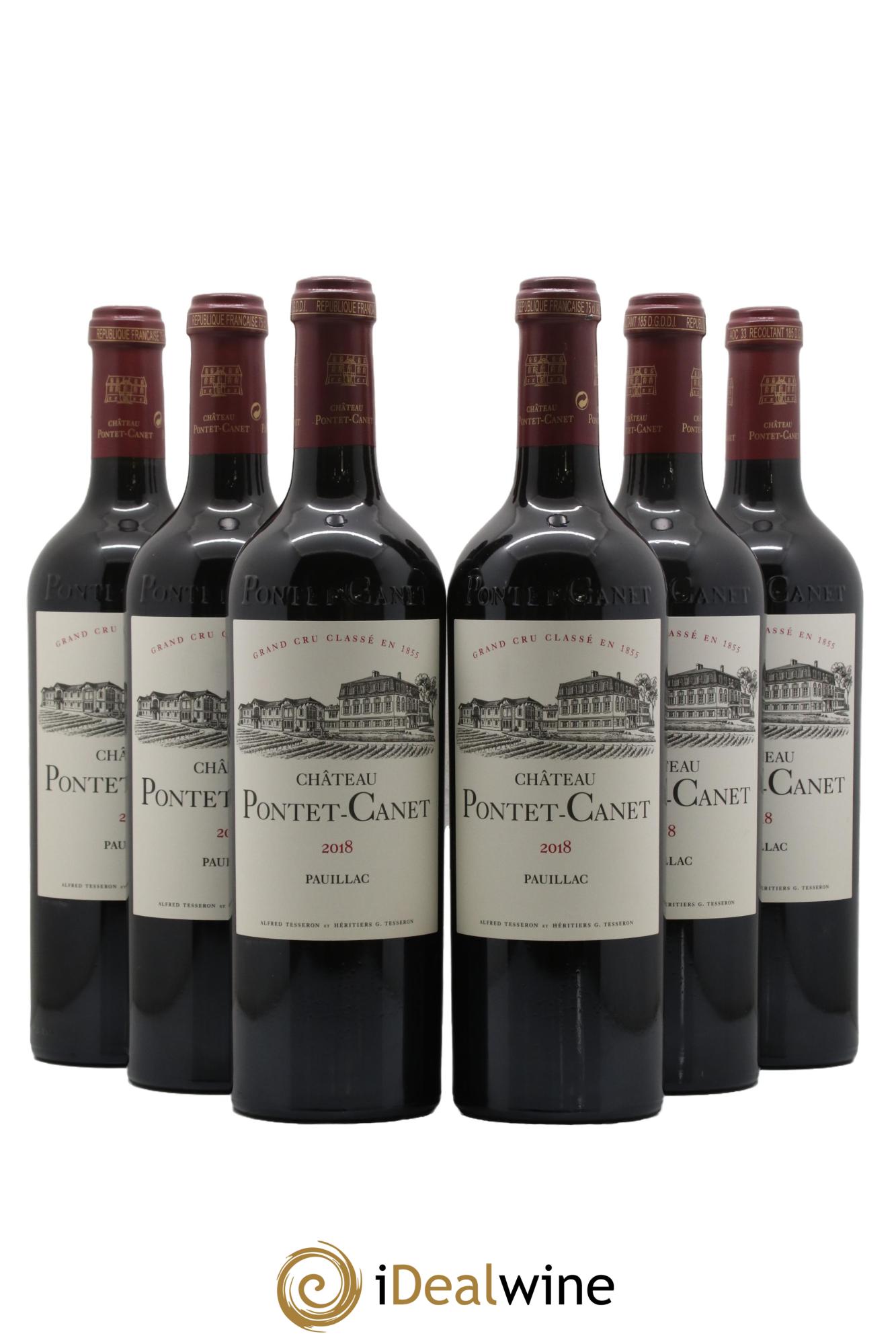 Château Pontet Canet 5ème Grand Cru Classé  2018 - Lotto di 6 bottiglie - 0