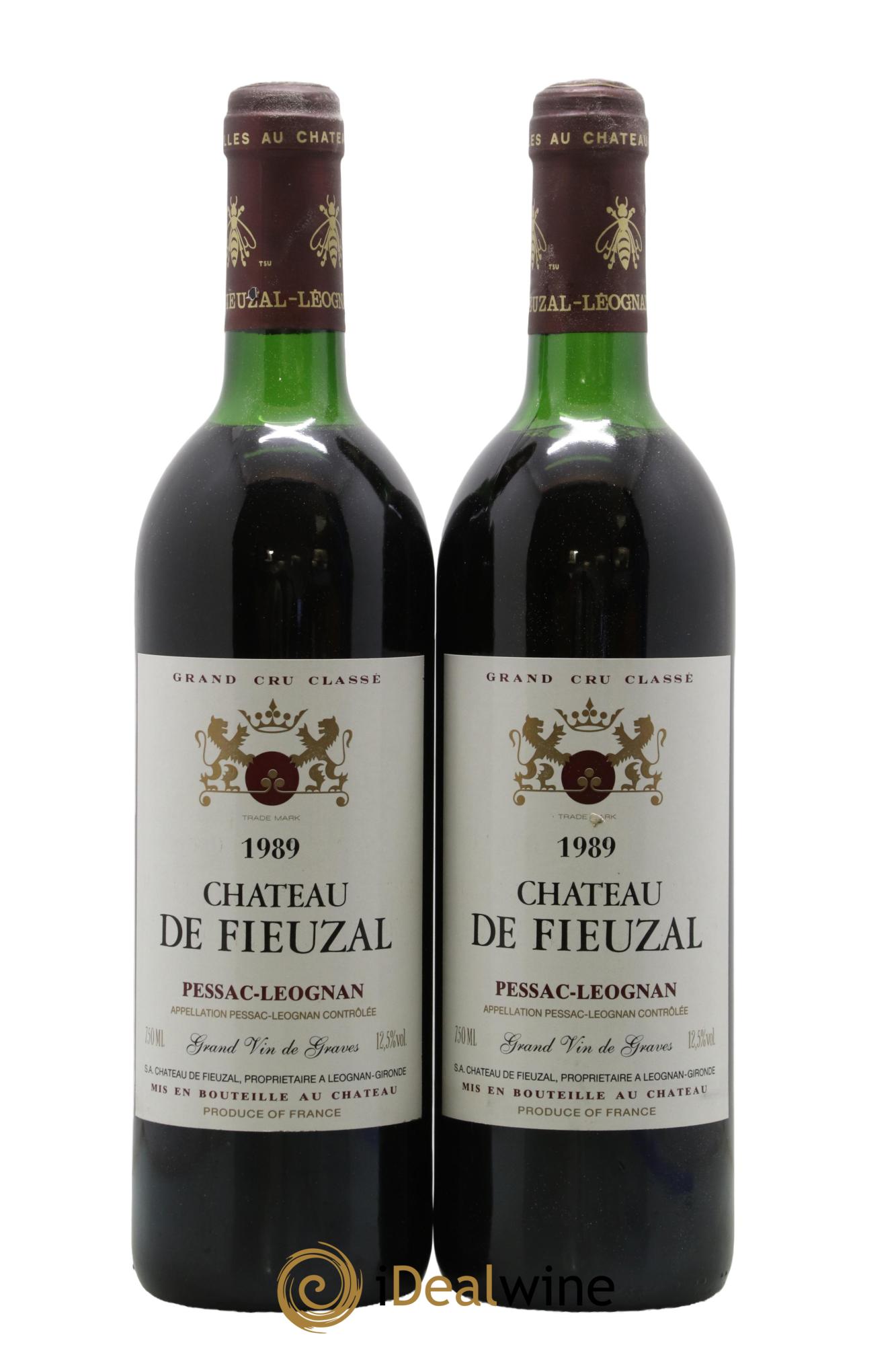 Château de Fieuzal Cru Classé de Graves 1989 - Lot de 2 bouteilles - 0