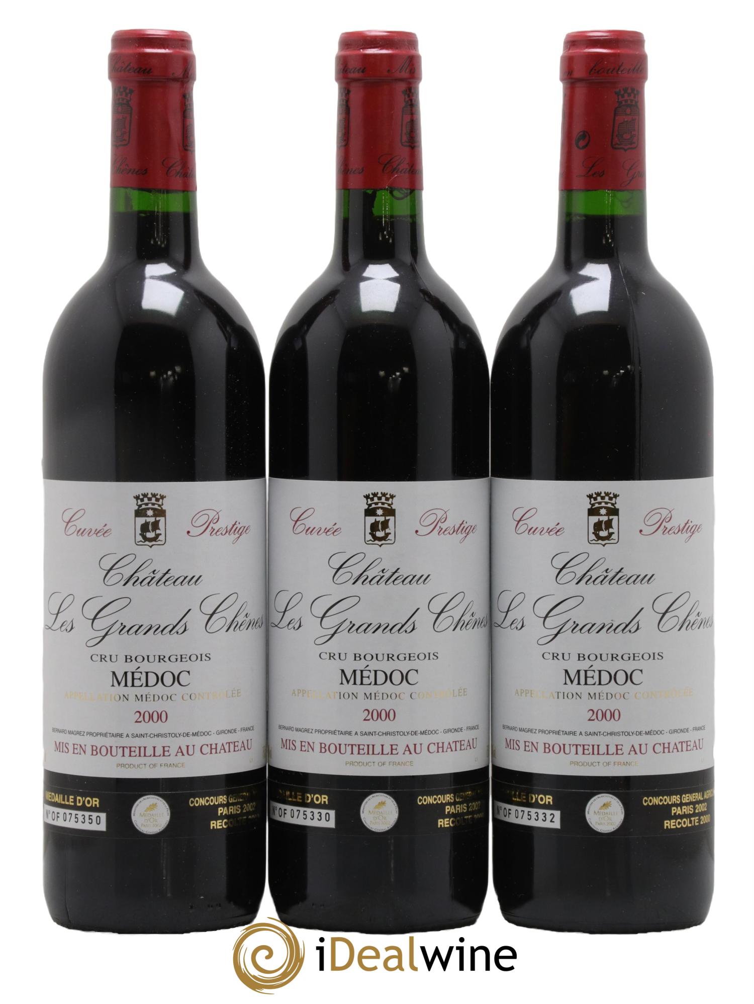 Château Les Grands Chênes Cuvée Prestige 2000 - Lot de 12 bouteilles - 4