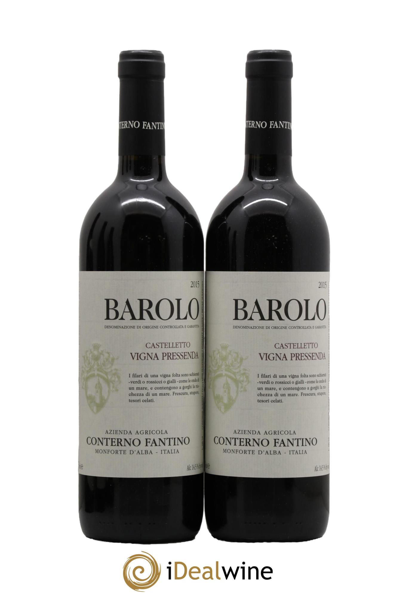 Barolo Castelletto Vigna Pressenda Conterno Fantino 2015 - Lot de 2 bouteilles - 0
