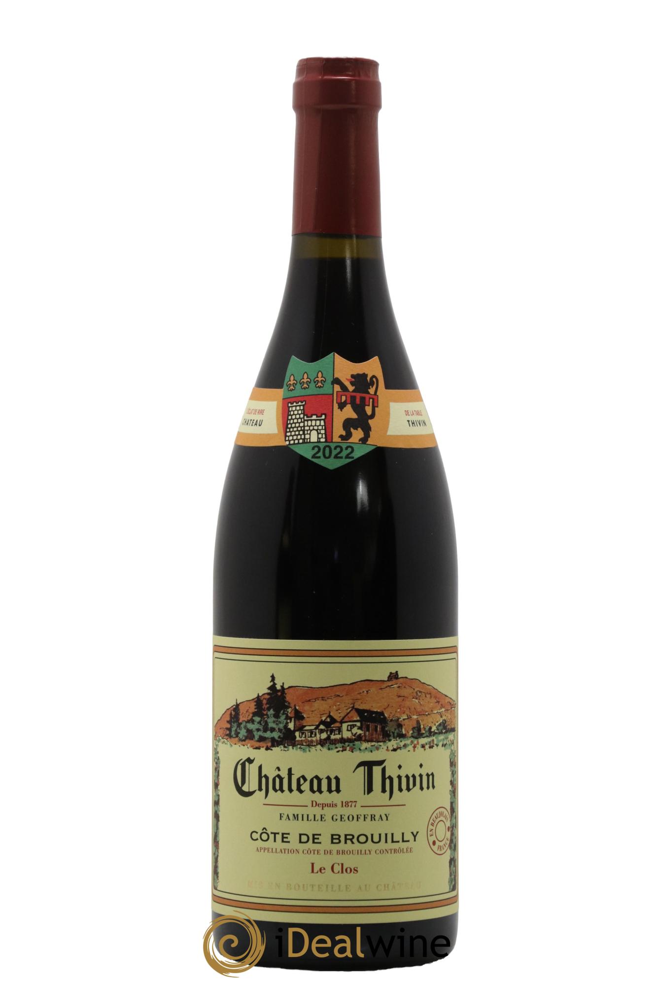 Côte de Brouilly Clos Bertrand Château Thivin 2022 - Lot de 1 bouteille - 0