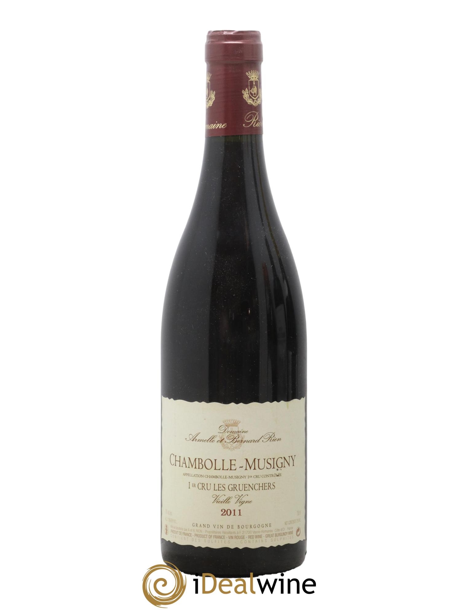 Chambolle-Musigny 1er Cru Les Gruenchers Vieilles Vignes Armelle et Bernard Rion 2011 - Lot de 1 bouteille - 0