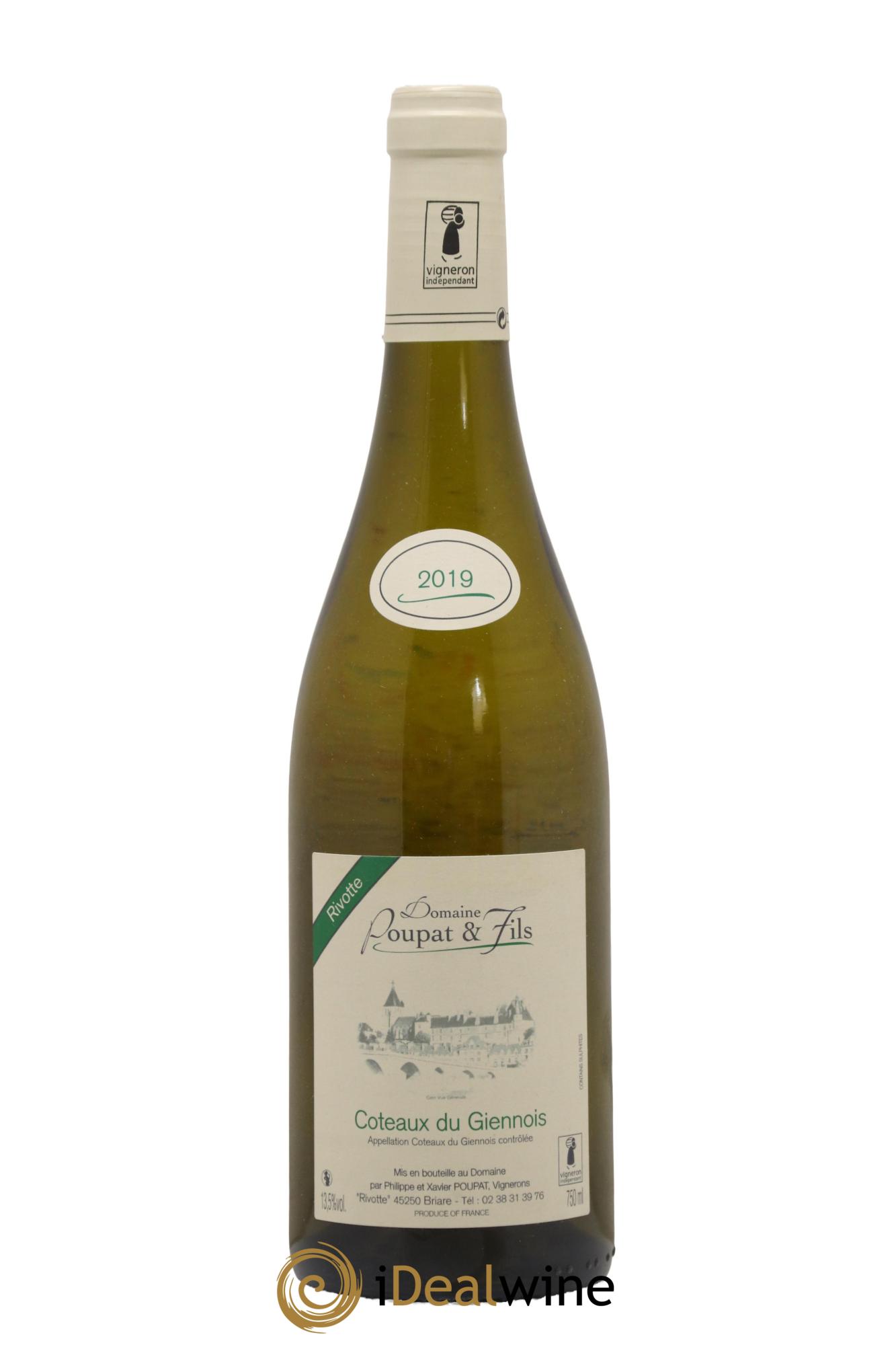 Divers Coteaux Du Giennois Rivotte Domaine Poupat 2019 - Lot de 1 bouteille - 0