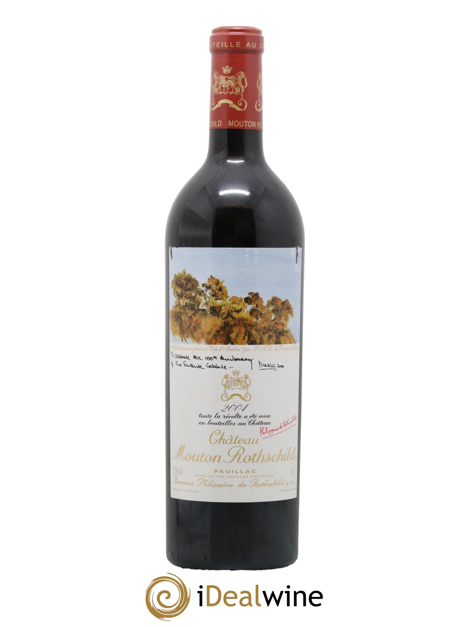 Château Mouton Rothschild 1er Grand Cru Classé 2004 - Lot de 1 bouteille - 0