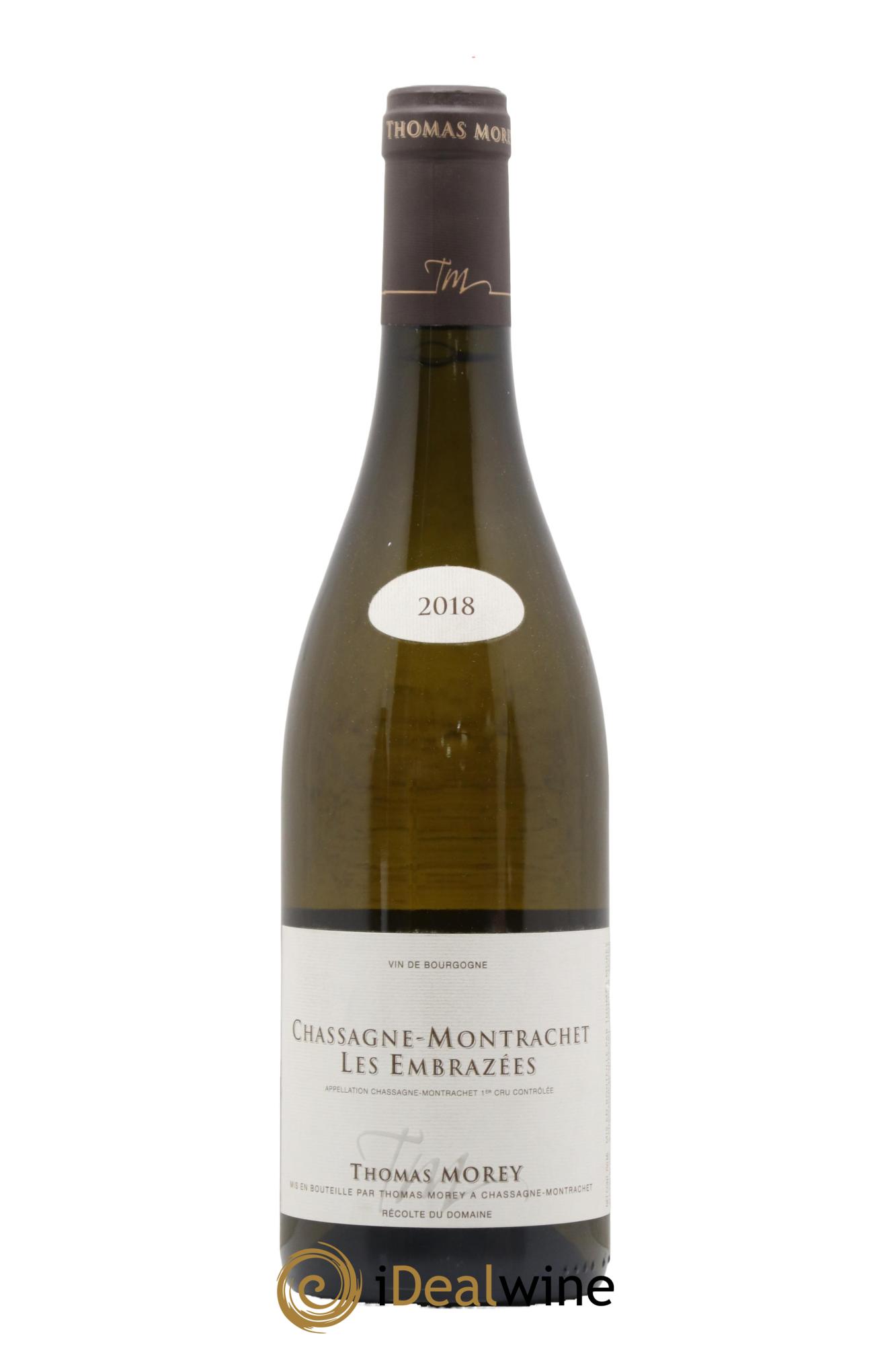 Chassagne-Montrachet 1er Cru Les Embrazées Thomas Morey 2018 - Lot de 1 bouteille - 0