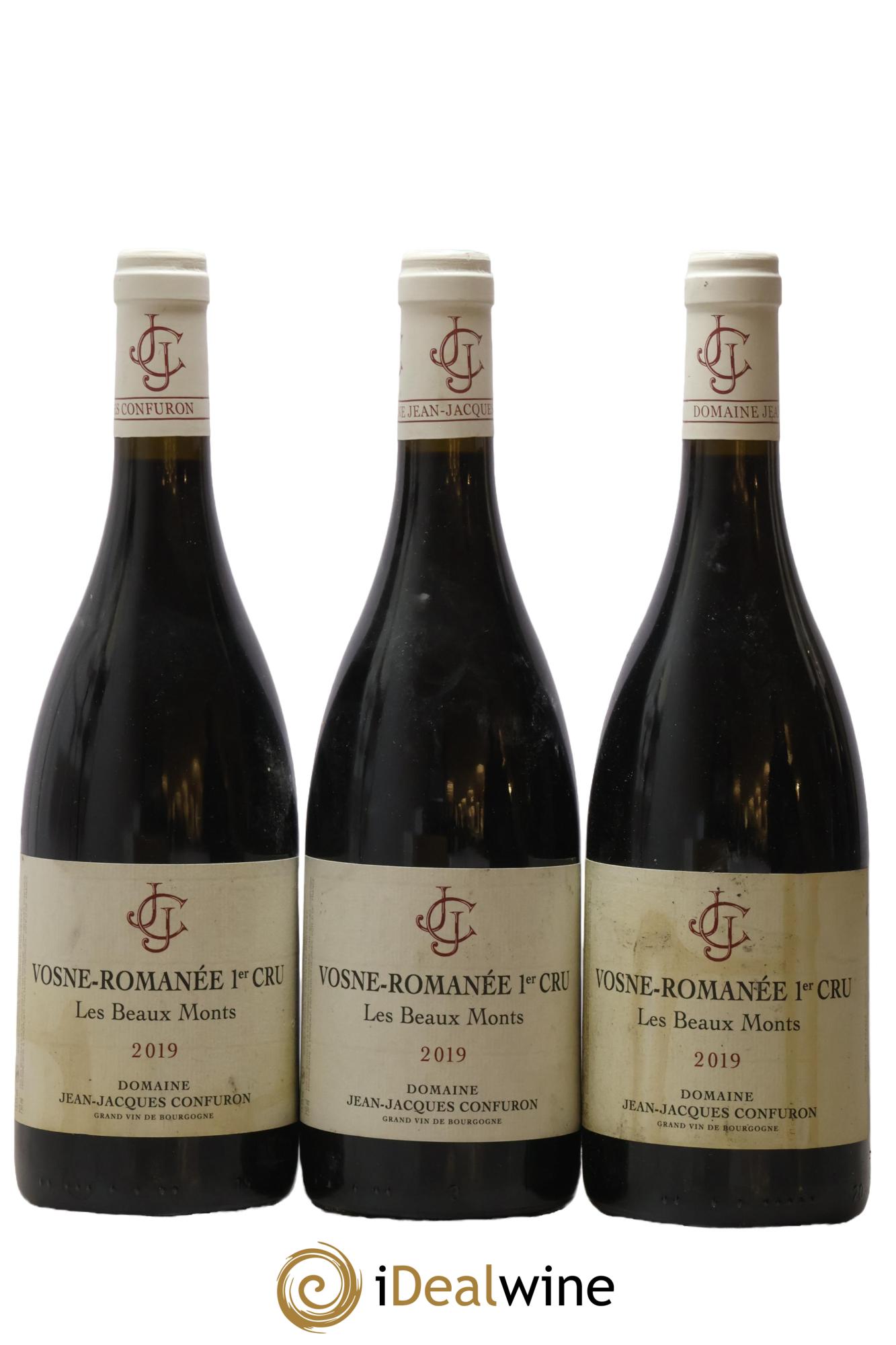 Vosne-Romanée 1er Cru Les Beaux Monts Jean-Jacques Confuron 2019 - Lot of 3 bottles - 0
