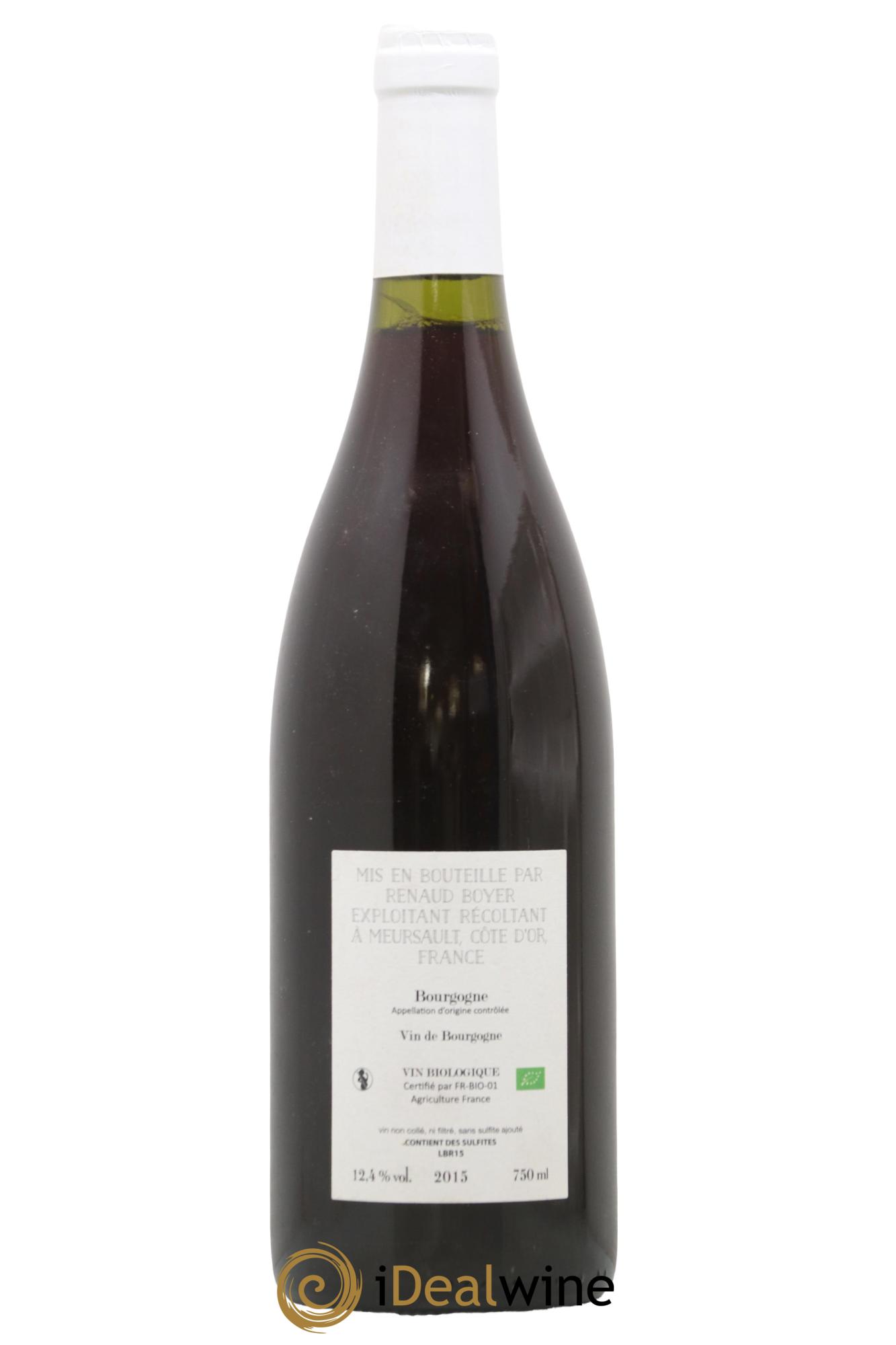 Bourgogne Les Riaux Renaud Boyer 2015 - Lot de 1 bouteille - 1