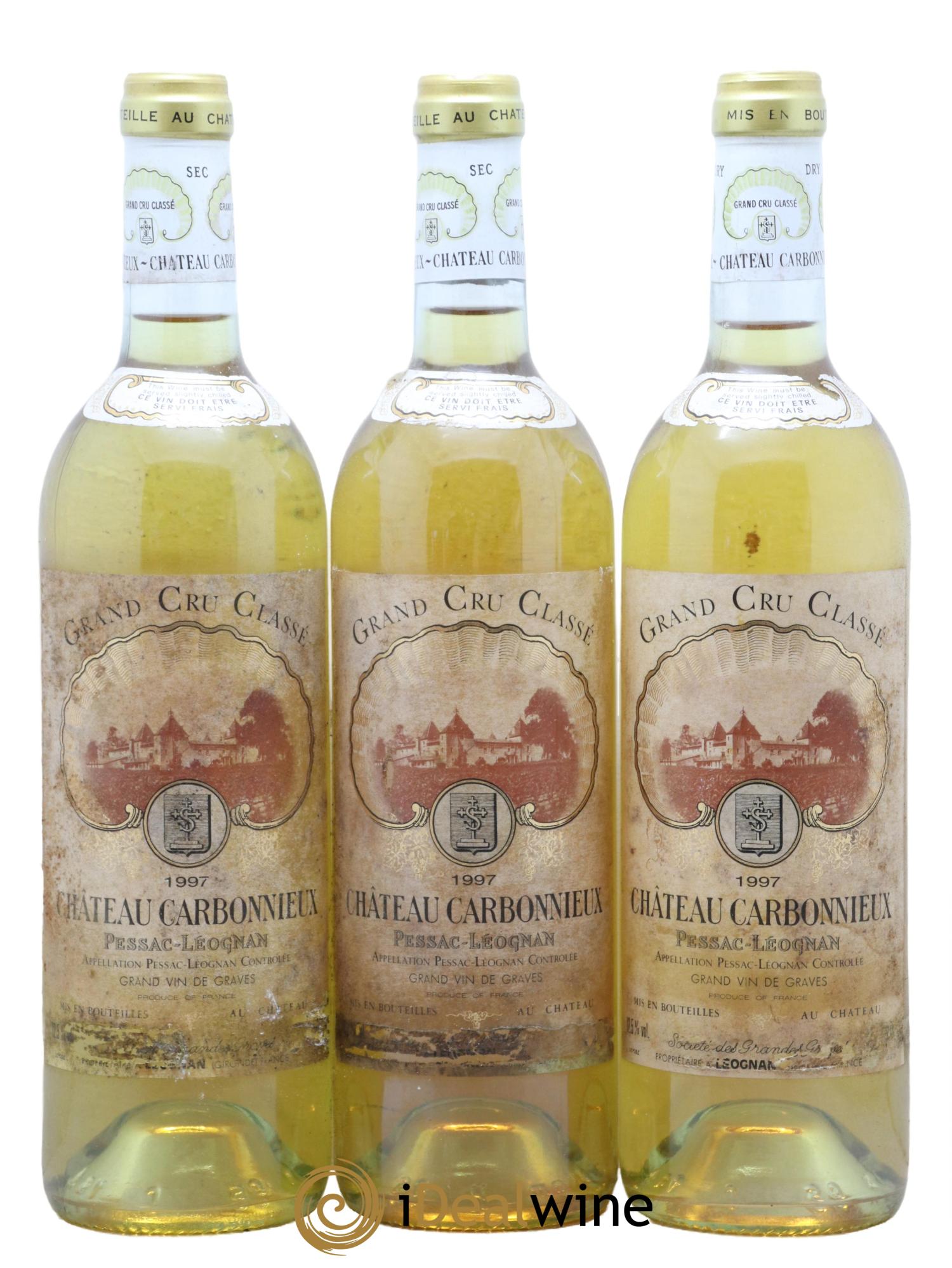 Château Carbonnieux Cru Classé de Graves 1997 - Lot de 3 bouteilles - 0