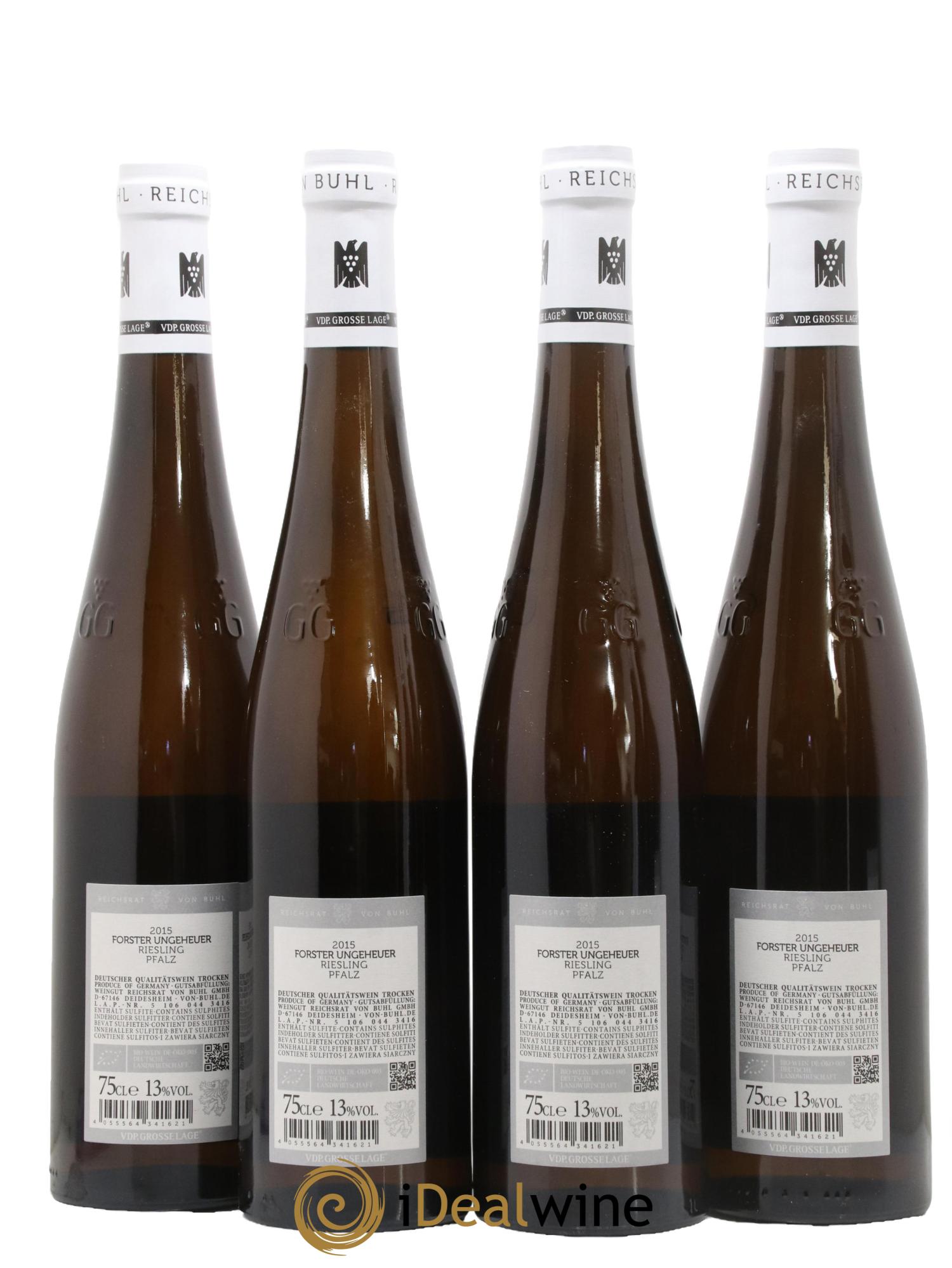 Allemagne Rheingau Pfalz Forster Ungeheuer Riesling Trocken Dr.Bürklin-Wolf Von Bulh 2015 - Lot of 4 bottles - 1
