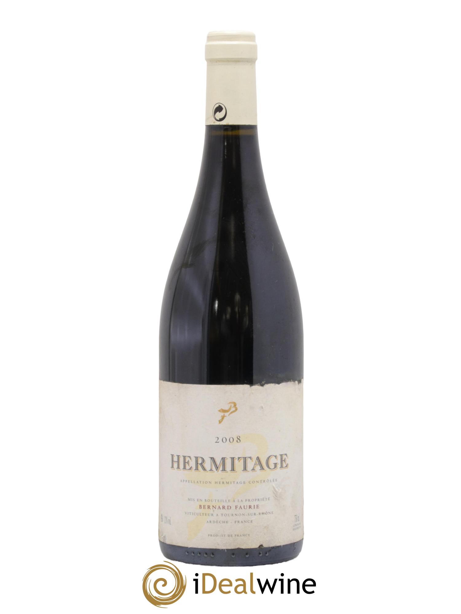 Hermitage Greffieux Bessards (capsule blanche) Bernard Faurie 2008 - Lot of 1 bottle - 0