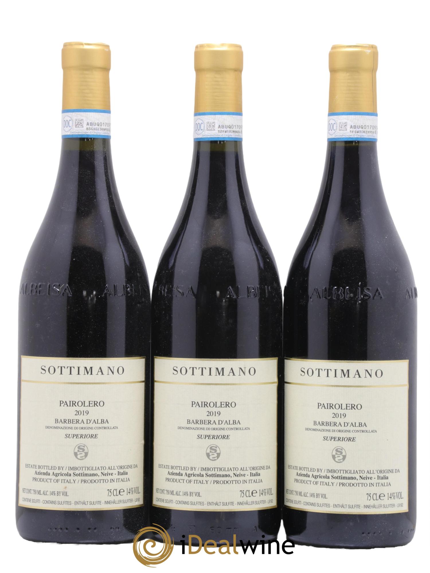 Barbera d'Alba Pairolero Sottimano 2019 - Posten von 3 Flaschen - 0