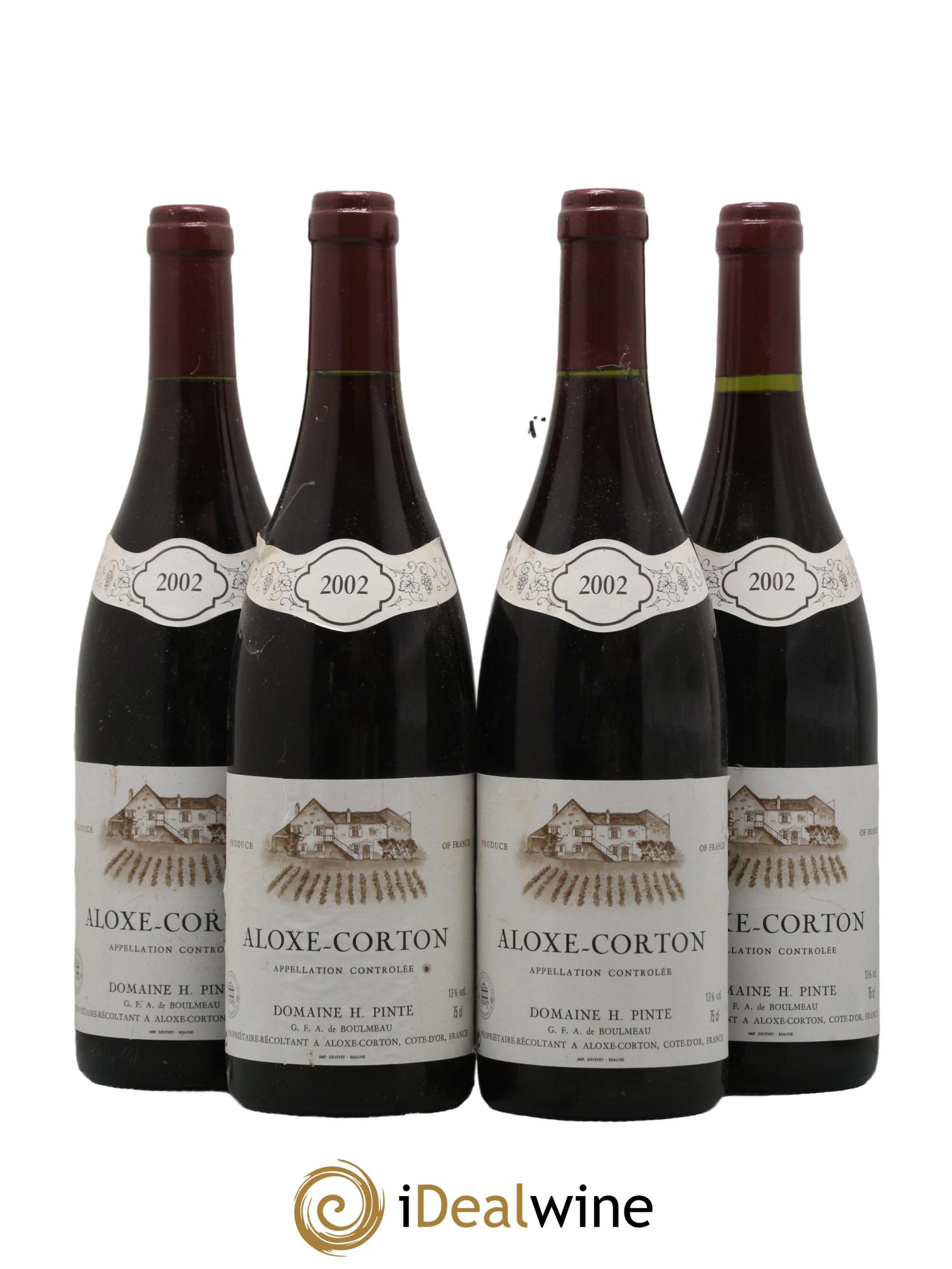 Aloxe-Corton Domaine Pinte 2002 - Lot de 4 bouteilles - 0