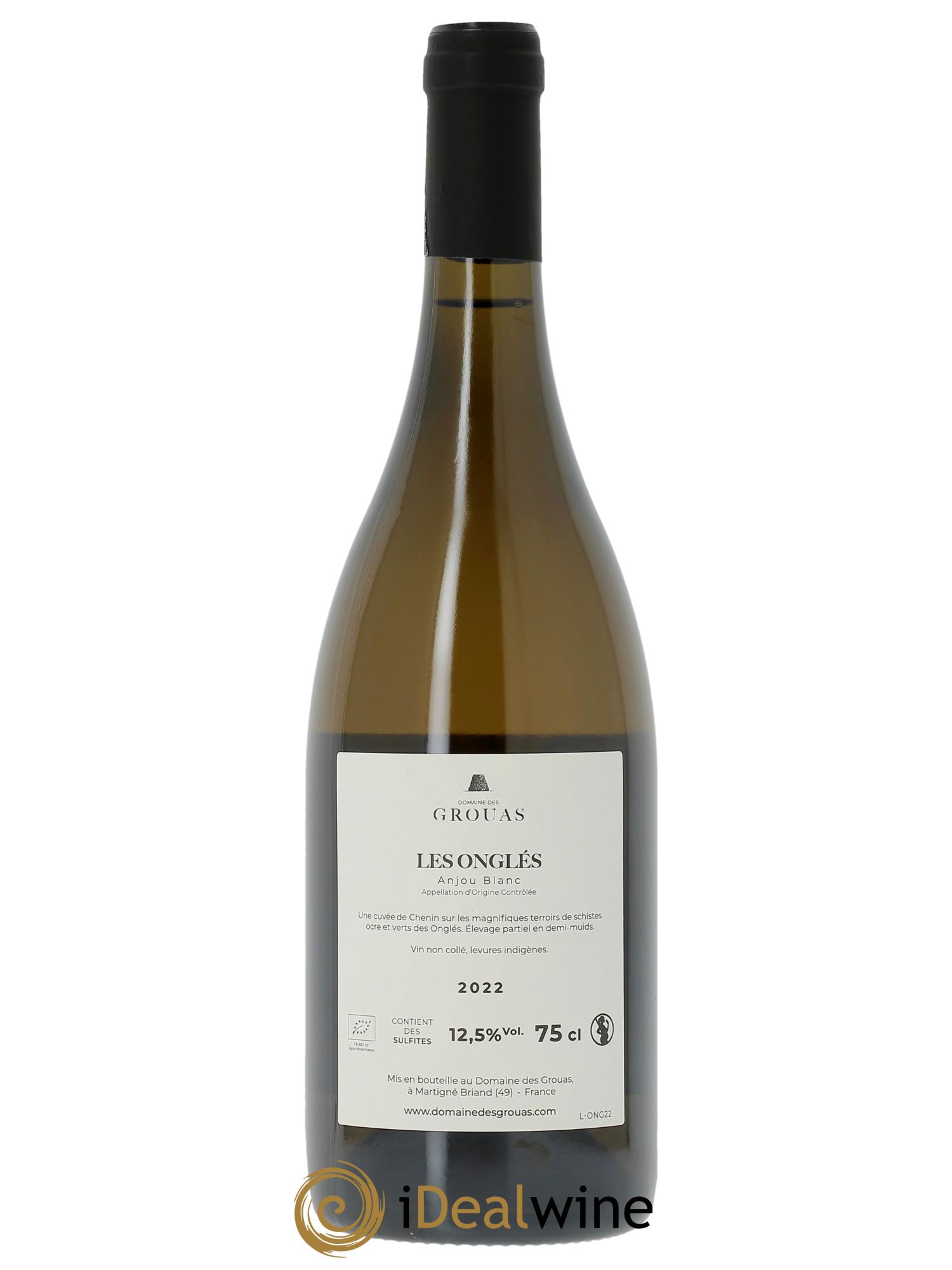 Anjou Les Onglés Domaine des Grouas 2022 - Lot de 1 bouteille - 1
