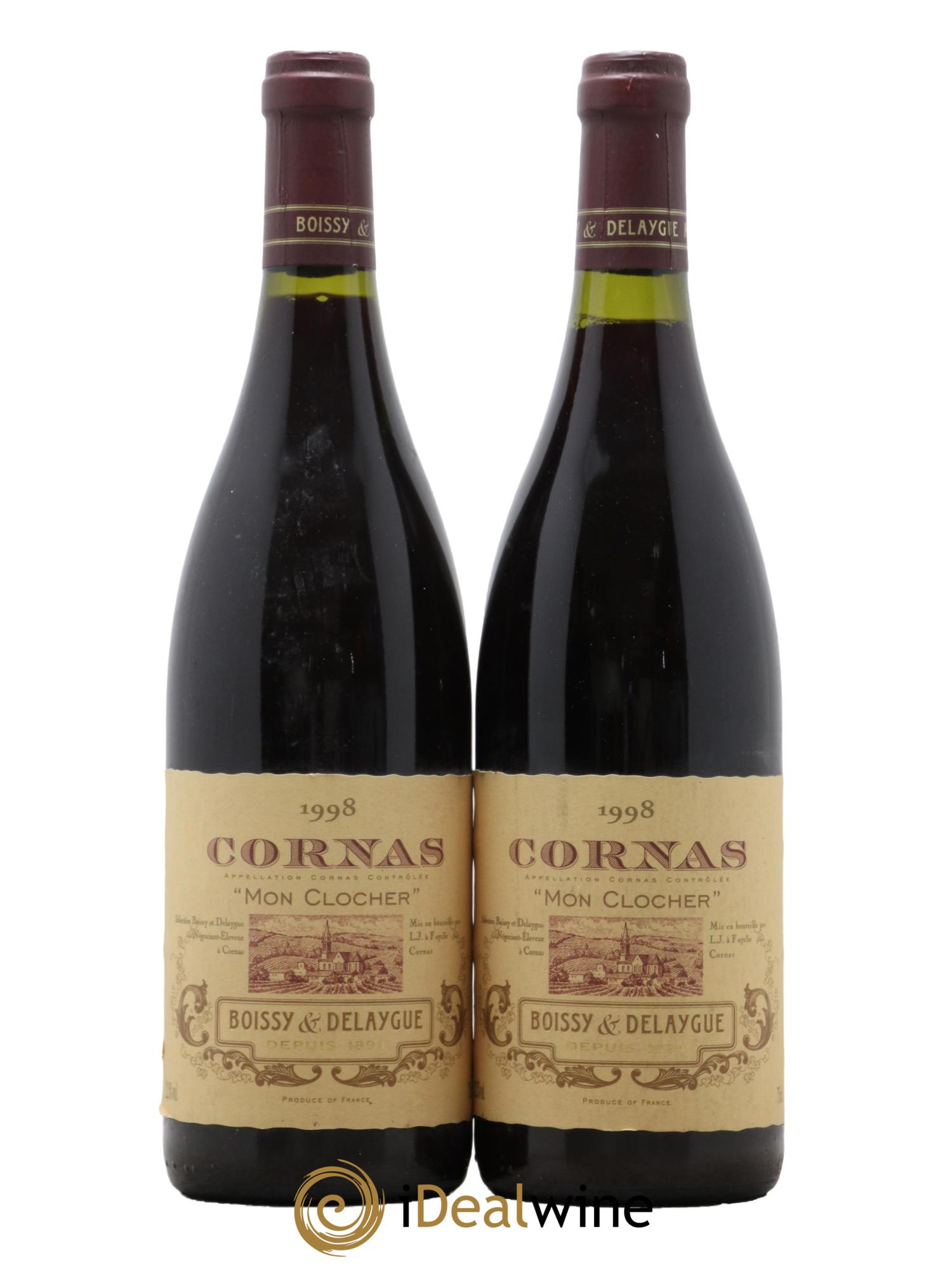 Cornas Mon Clocher Domaine Boissy Delaygue 1998 - Lot de 2 bouteilles - 0