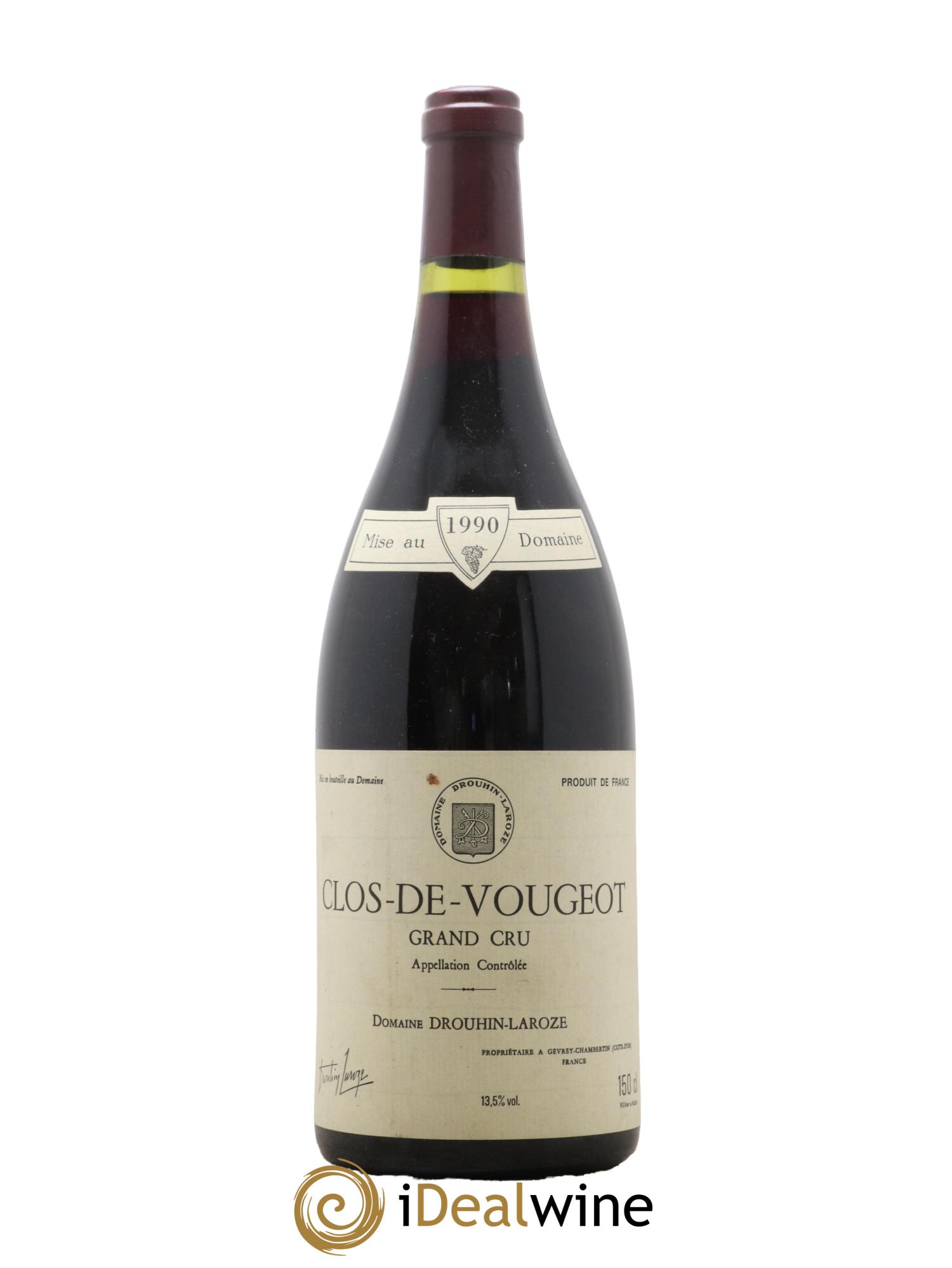 Clos de Vougeot Grand Cru Domaine Drouhin-Laroze 1990 - Lot de 1 magnum - 0