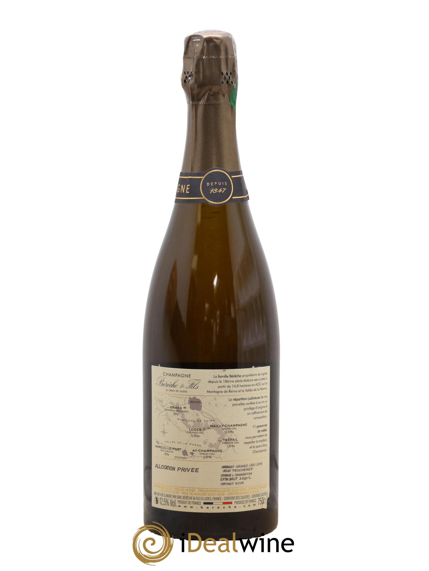 Ambonnay Grand Cru Extra-Brut Bérêche et Fils 2019 - Lot de 1 bouteille - 1