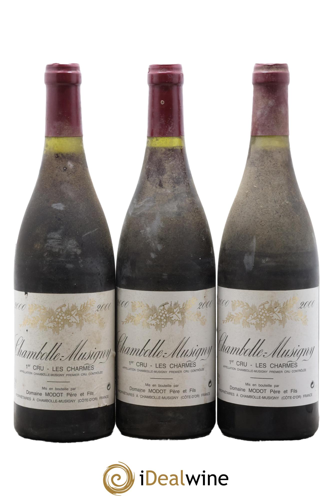 Chambolle-Musigny 1er Cru Les Charmes Domaine Modot père et fils 2000 - Lot of 3 bottles - 0