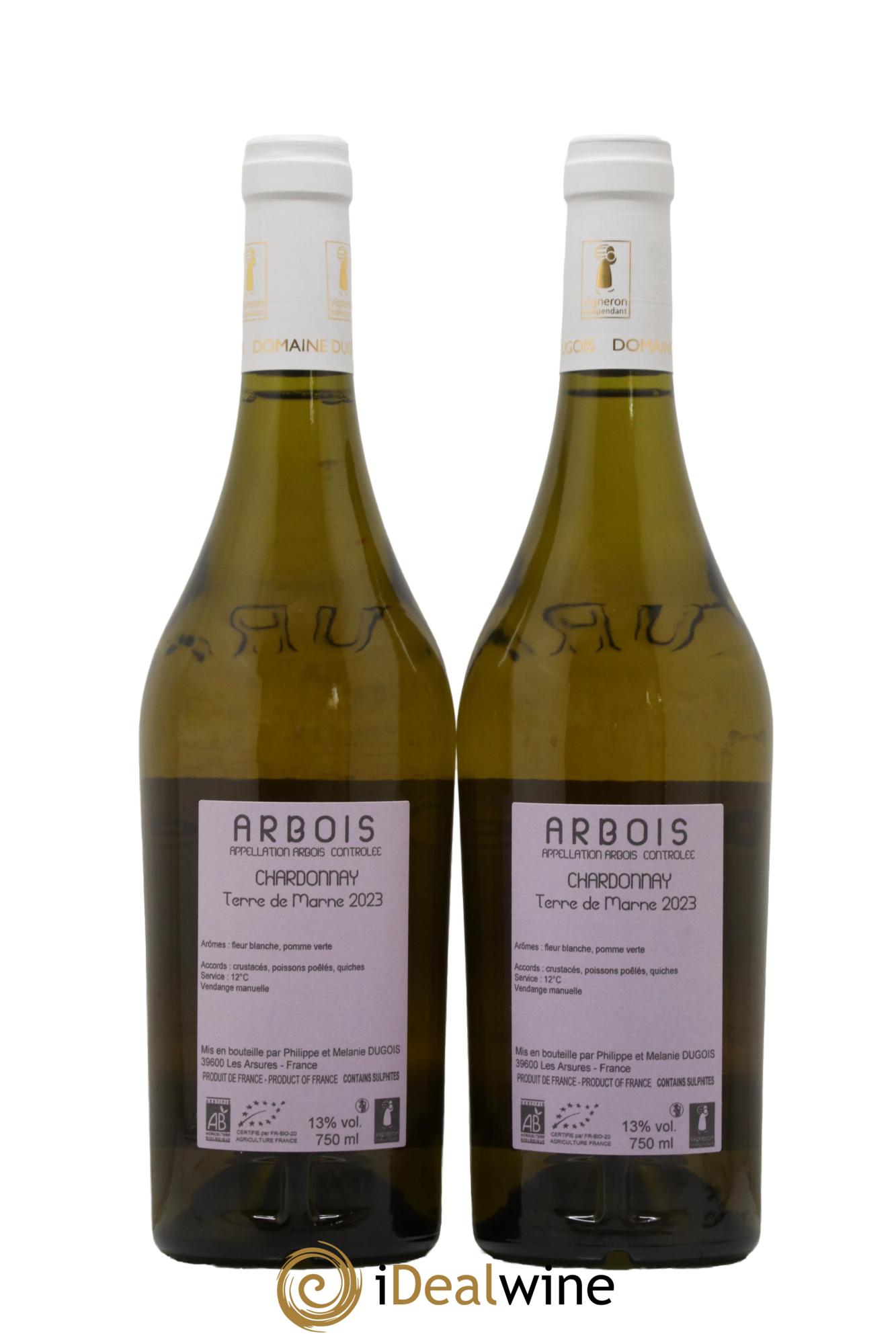 Côtes du Jura Domaine Dugois Chardonnay Terre de Marne 2023 - Lot de 2 bouteilles - 1
