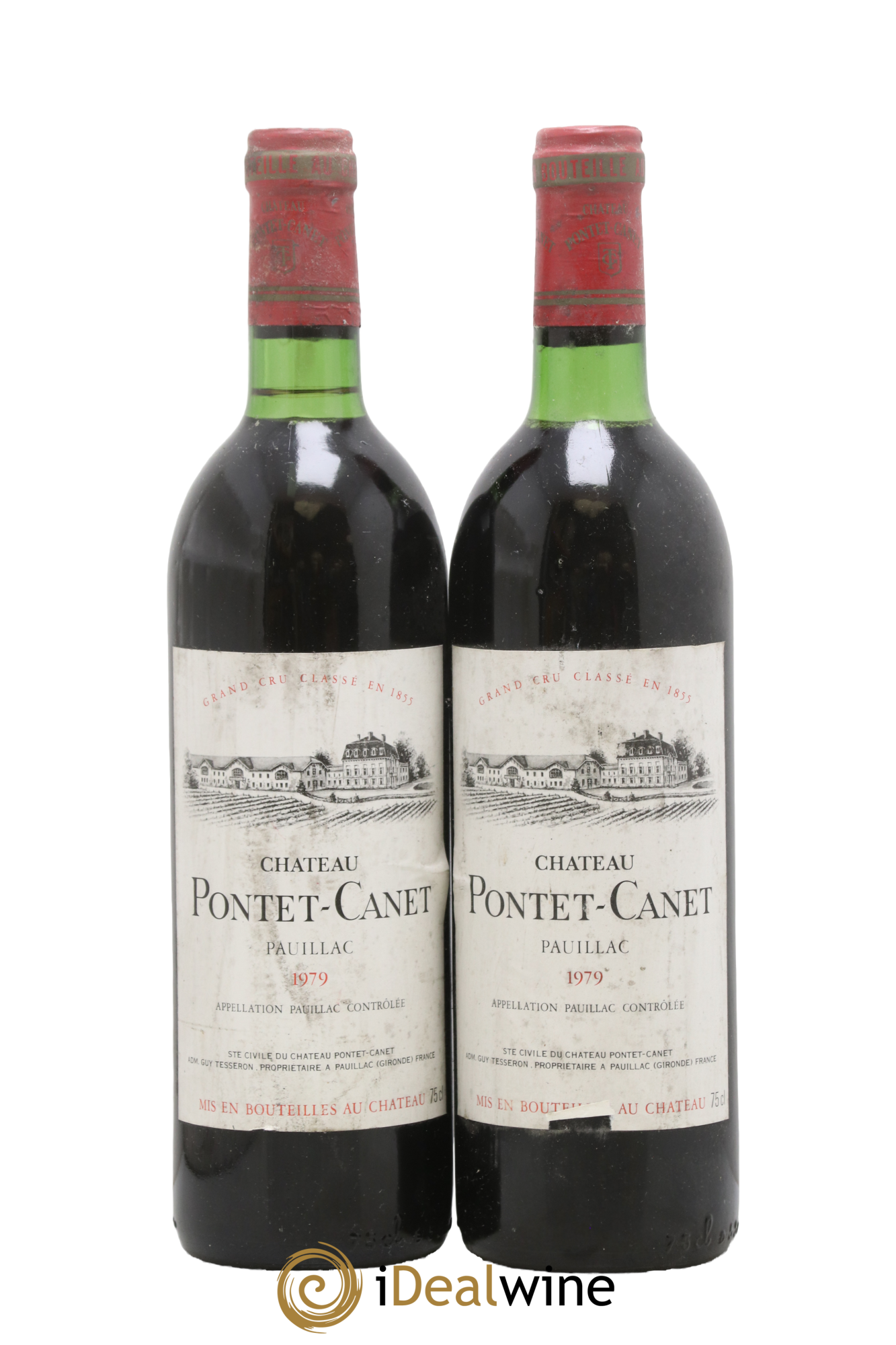 Château Pontet Canet 5ème Grand Cru Classé 1979 - Posten von 2 Flaschen - 0