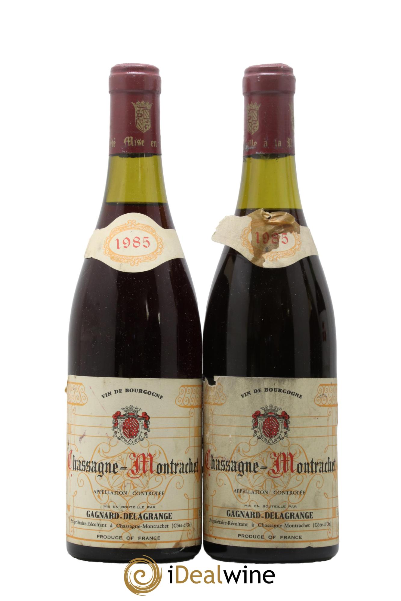 Chassagne-Montrachet Gagnard-Delagrange 1985 - Lot de 2 bouteilles - 0